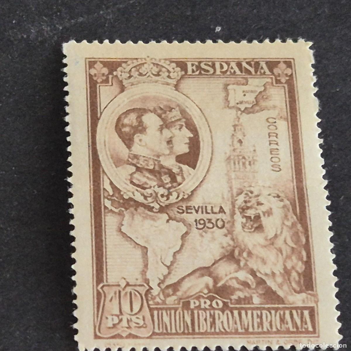 Sellos: ESPA&Ntilde;A, 1930, PRO UNI&Oacute;N IBEROAMERICANA, EDIFIL 580*, NUEVO, GOMA, FIJASELLO, LEER, (LOTE AR)