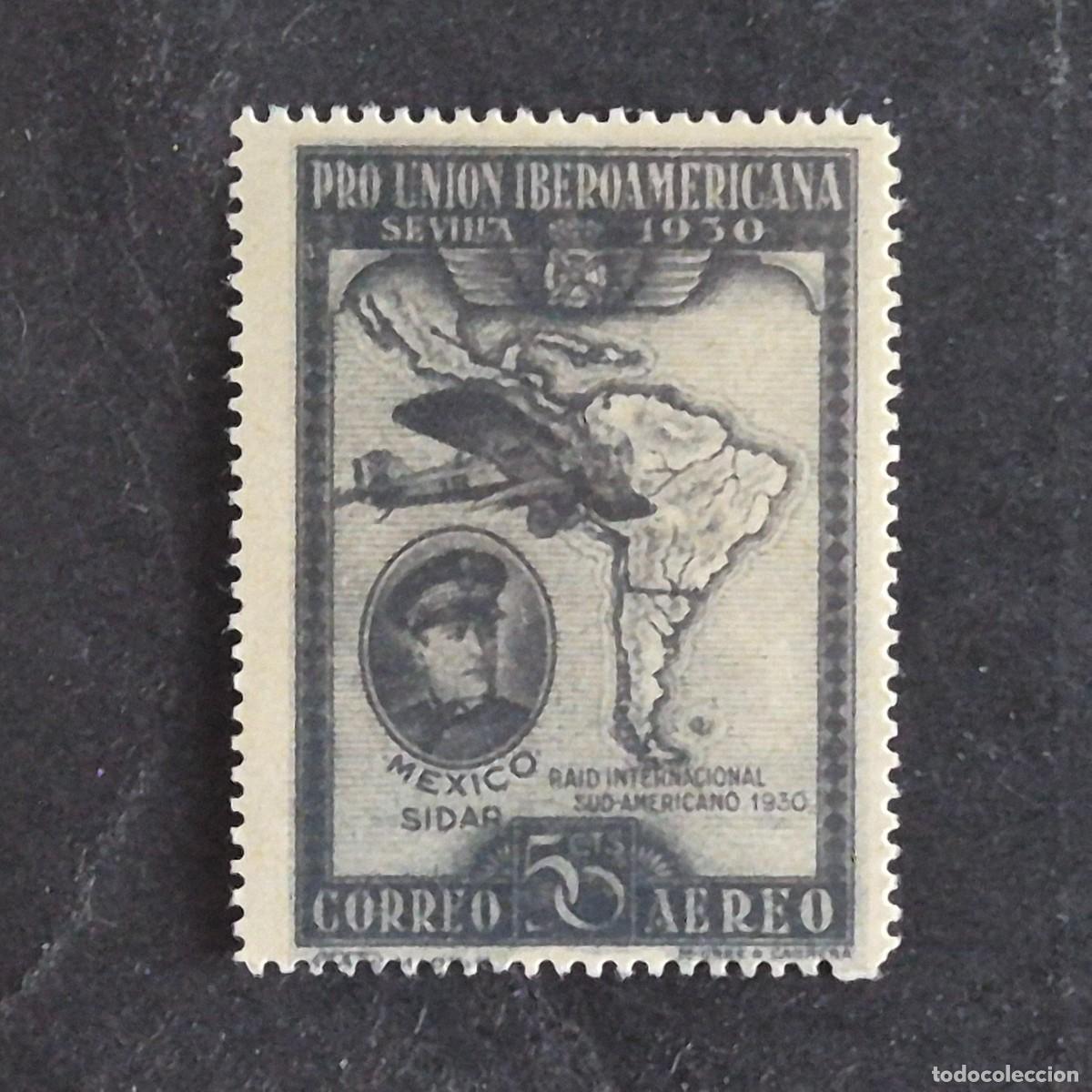 Sellos: ESPA&Ntilde;A, 1930, PRO UNI&Oacute;N IBEROAMERICANA, A&Eacute;REO, EDIFIL 586**, NUEVO, GOMA, FIJASELLO, LEER, (LOTE AR)