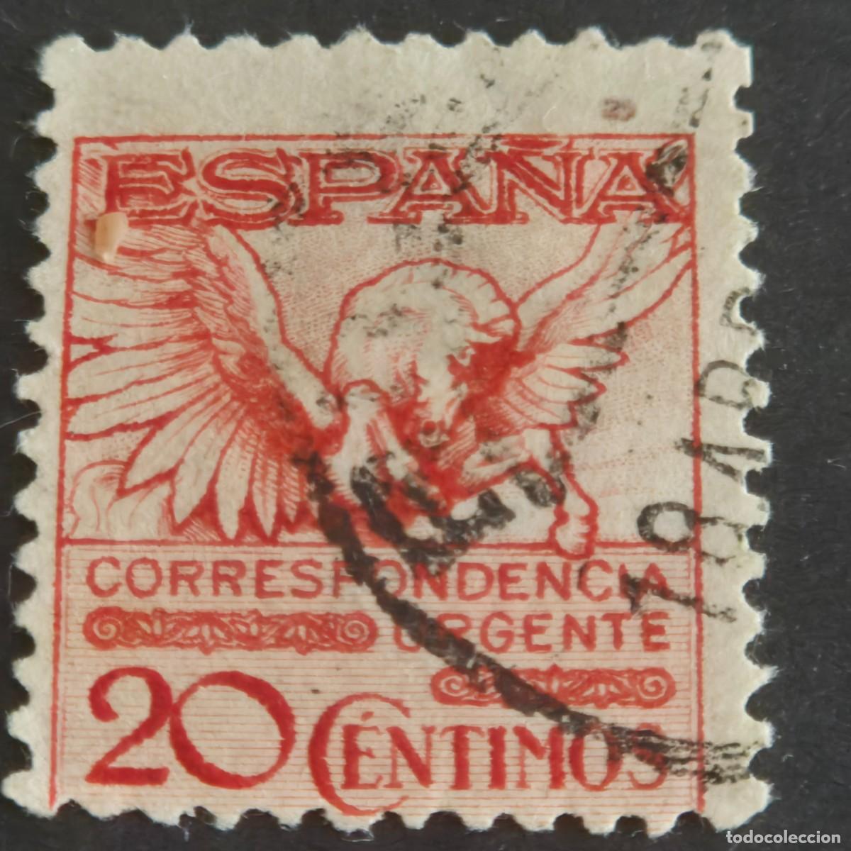 Sellos: ESPA&Ntilde;A, 1931, PEGASO, CORREO URGENTE, EDIFIL 592A, USADO, (LOTE AR)