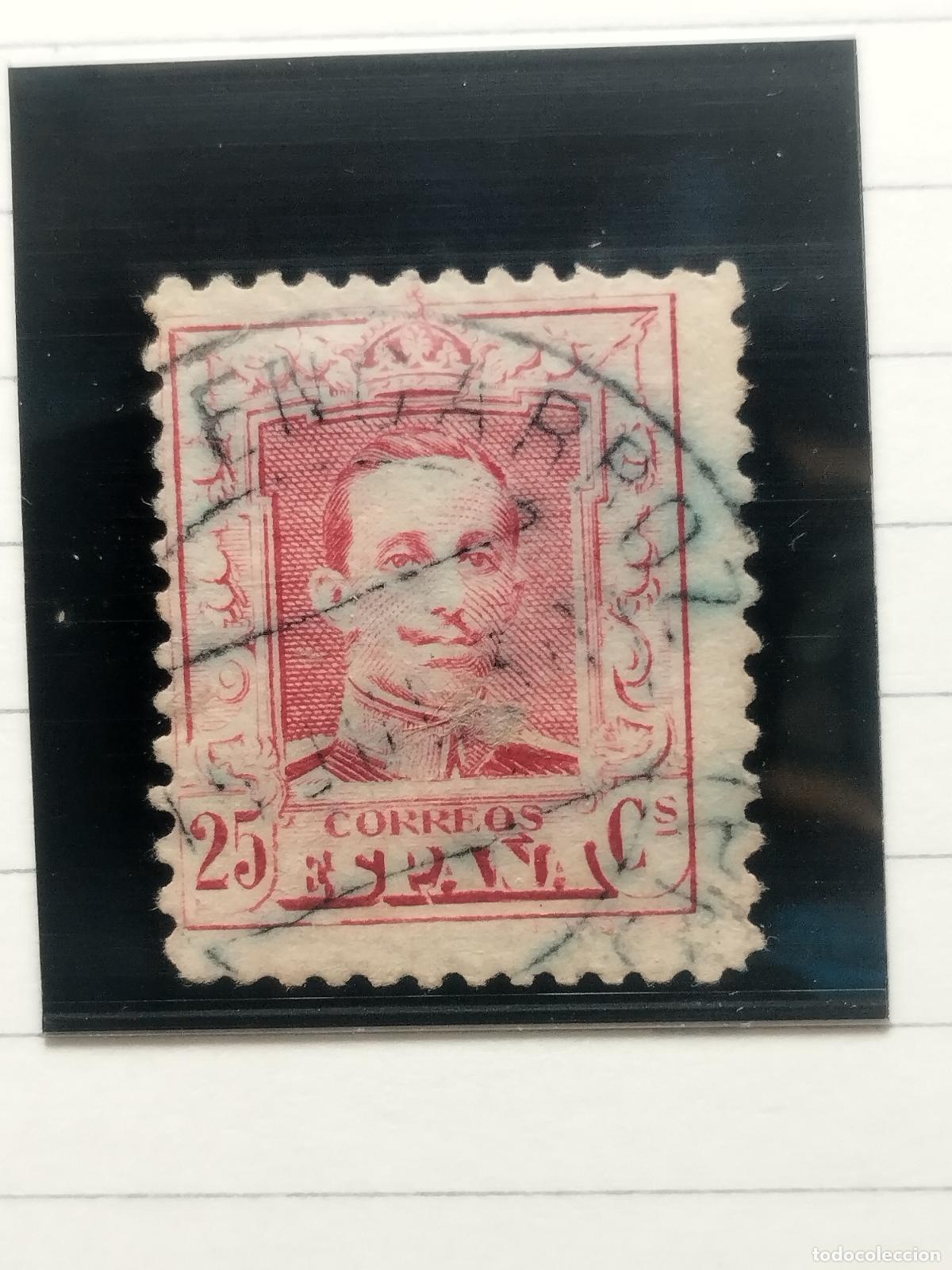 Stamps: BZB EDIFIL 317. ALFONSO XIII. FECHADOR DE FUENTE ENCARROZ. VALENCIA. BONITO Y RARISIMO.