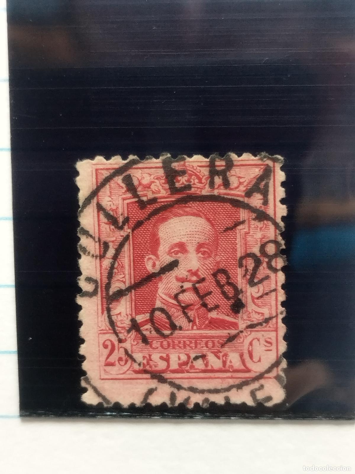 Francobolli: BZB EDIFIL 317. ALFONSO XIII. FECHADOR DE CULLERA. VALENCIA. LUJO.