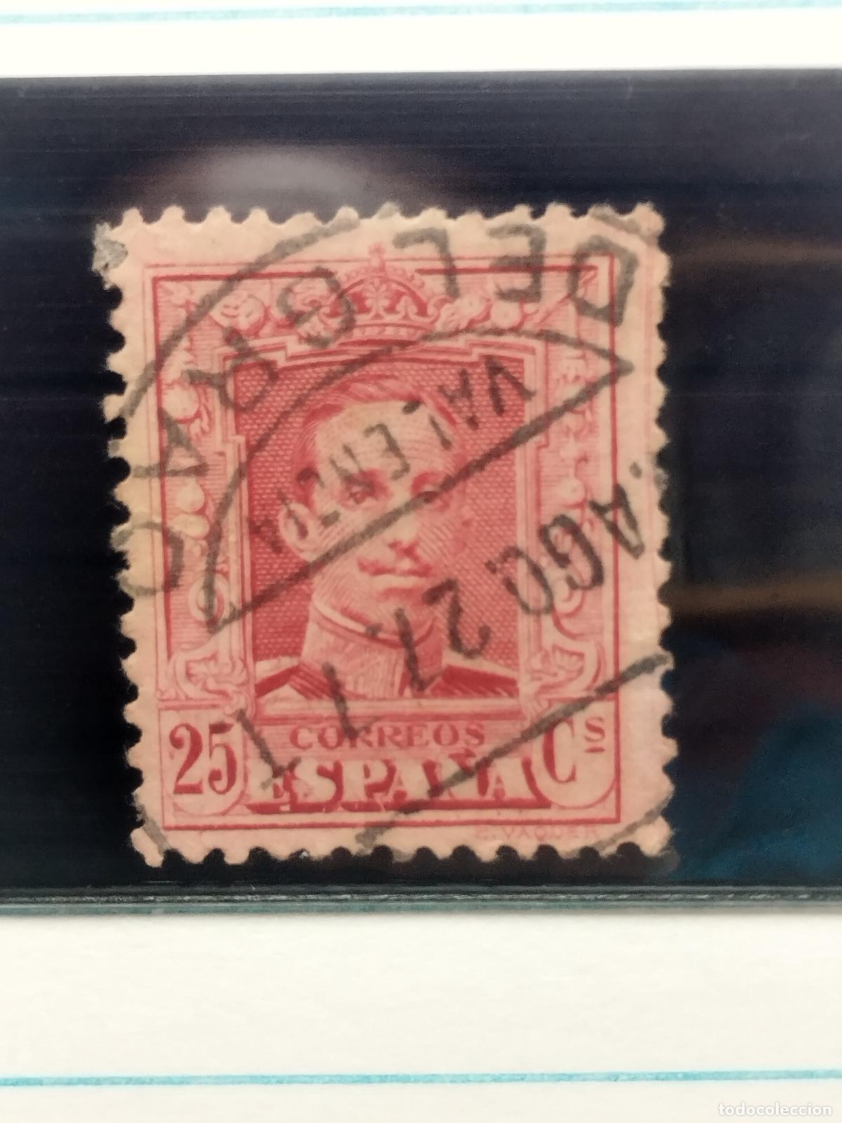 Francobolli: BZB EDIFIL 317. ALFONSO XIII. FECHADOR DEL GRAO. BARRIO DE VALENCIA CAPITAL. BONITO