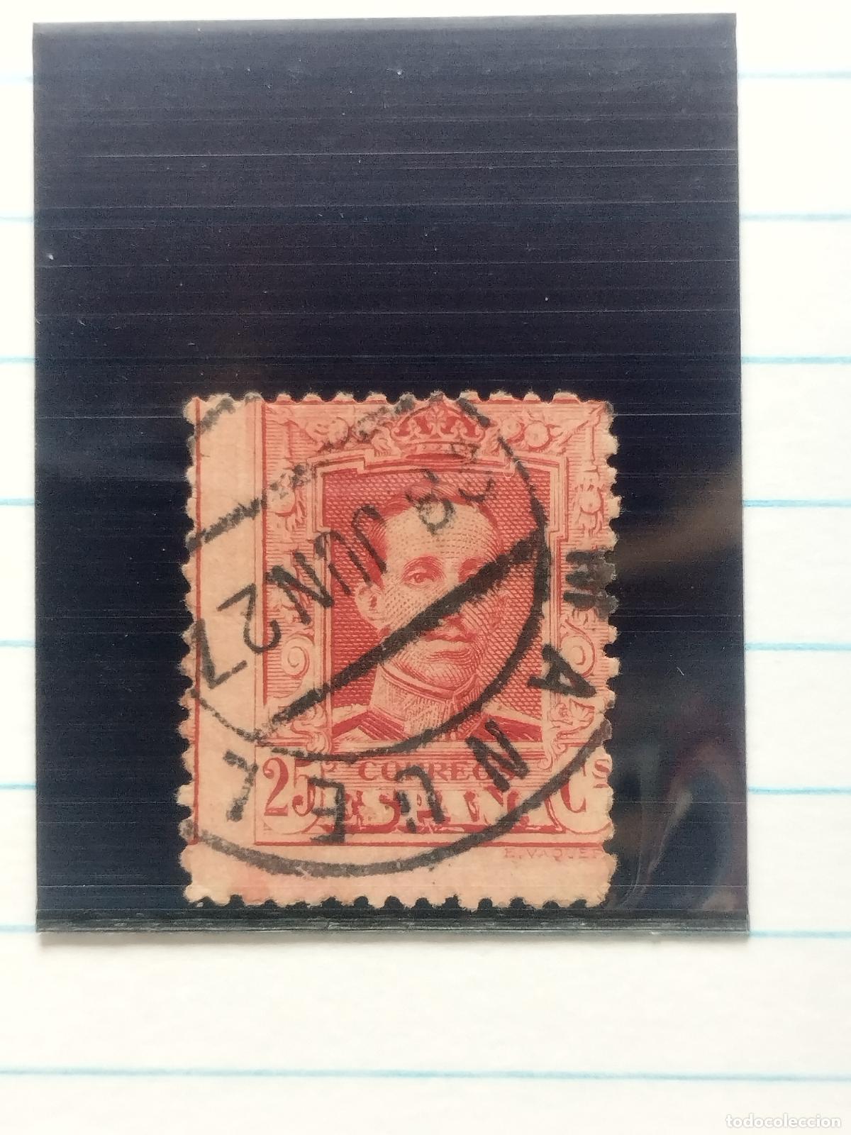Stamps: BZB EDIFIL 317. ALFONSO XIII. FECHADOR DE MANUEL. VALENCIA. LUJO