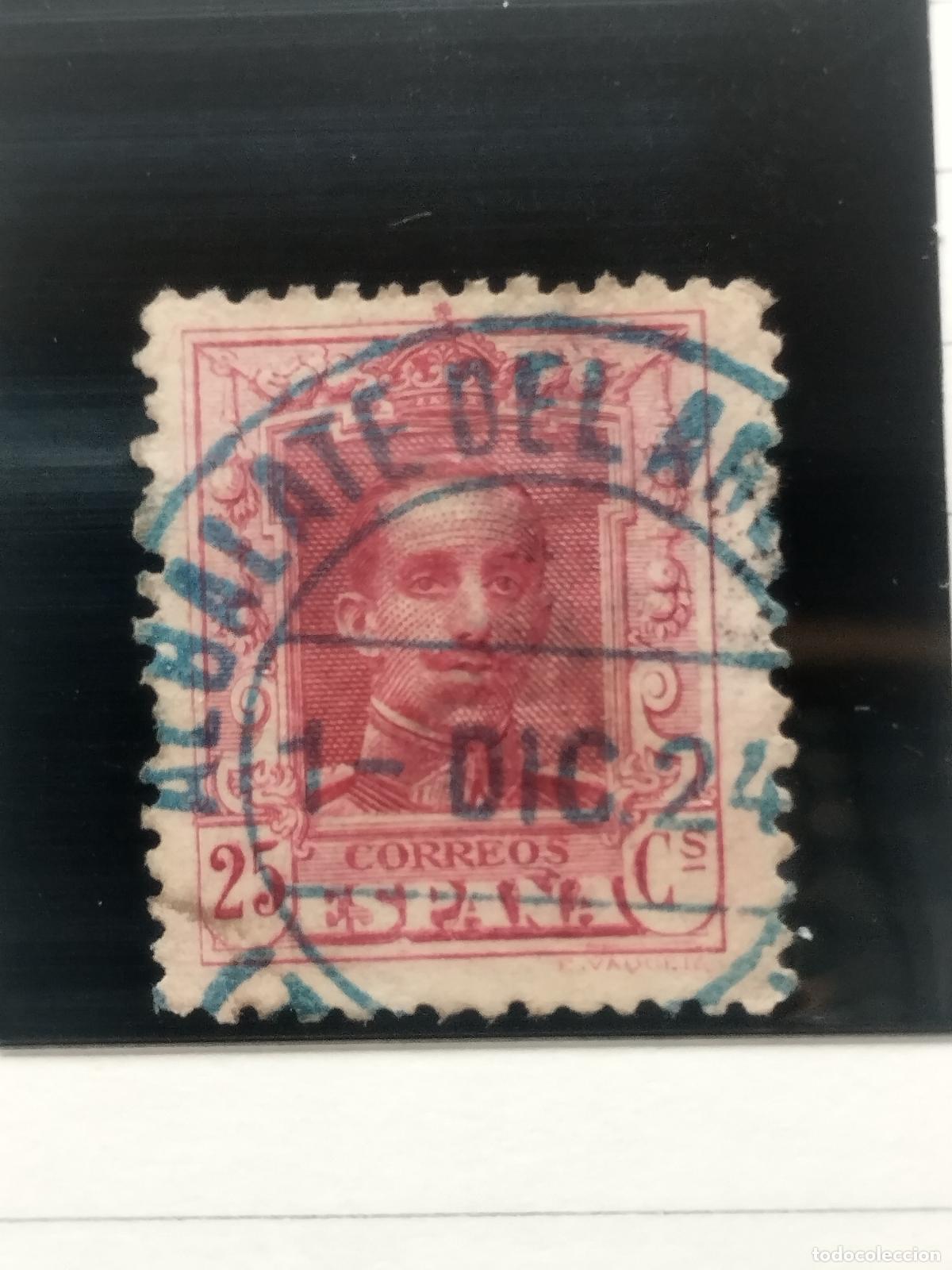 Timbres: BZB EDIFIL 317. ALFONSO XIII. FECHADOR DE ALBALATE DEL ARZOBISPO. TERUEL. BONITO.