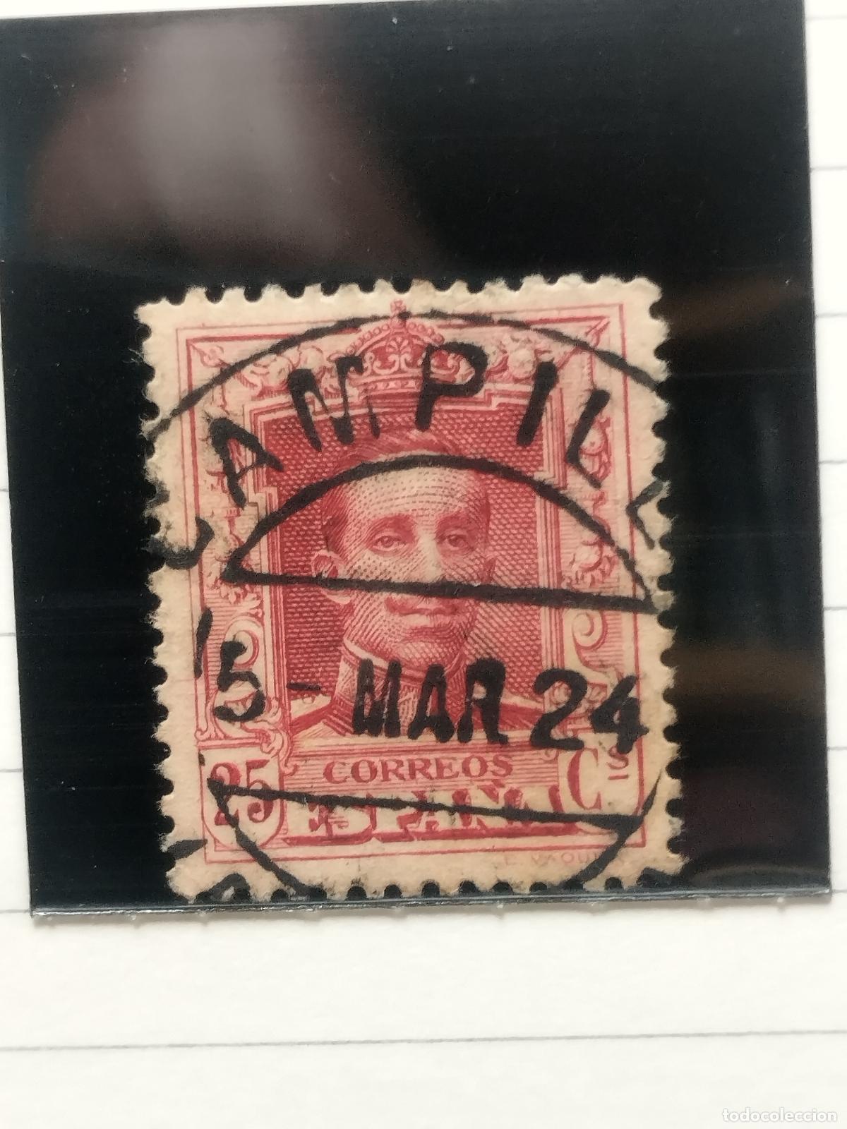 Timbres: BZB EDIFIL 317. ALFONSO XIII. FECHADOR DE CAMPILLO. TERUEL. LUJO Y RARO.