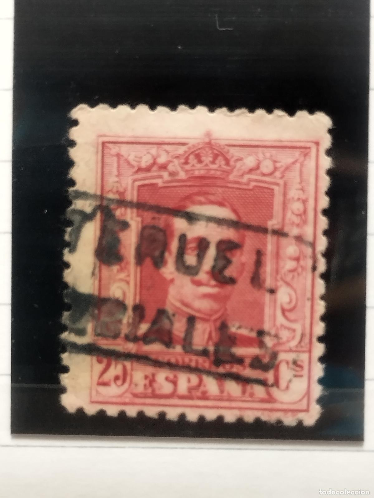Timbres: BZB EDIFIL 317. ALFONSO XIII. CARTERIA DE RUBIALES. TIPO II. TERUEL. BONITA Y RARISIMA.