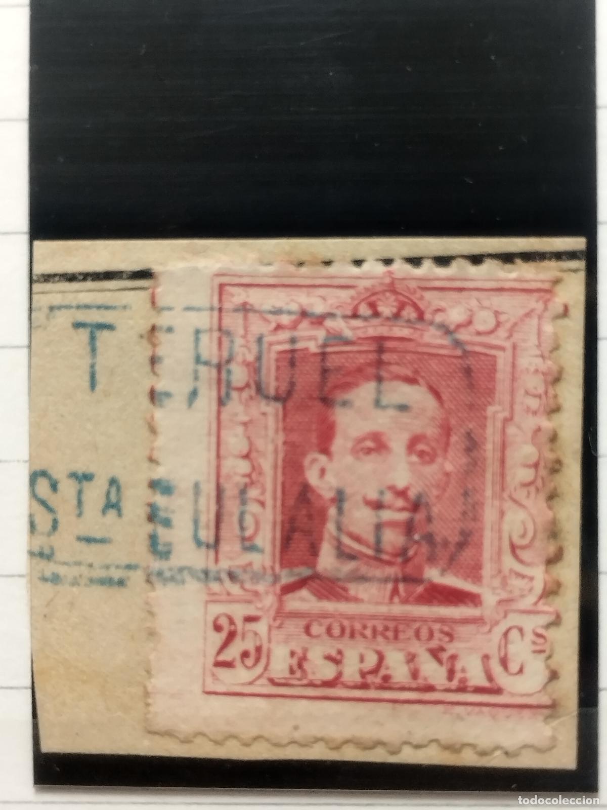 Timbres: BZB EDIFIL 317. ALFONSO XIII. CARTERIA DE SANTA EULALIA. TIPO II. TERUEL. BONITA.
