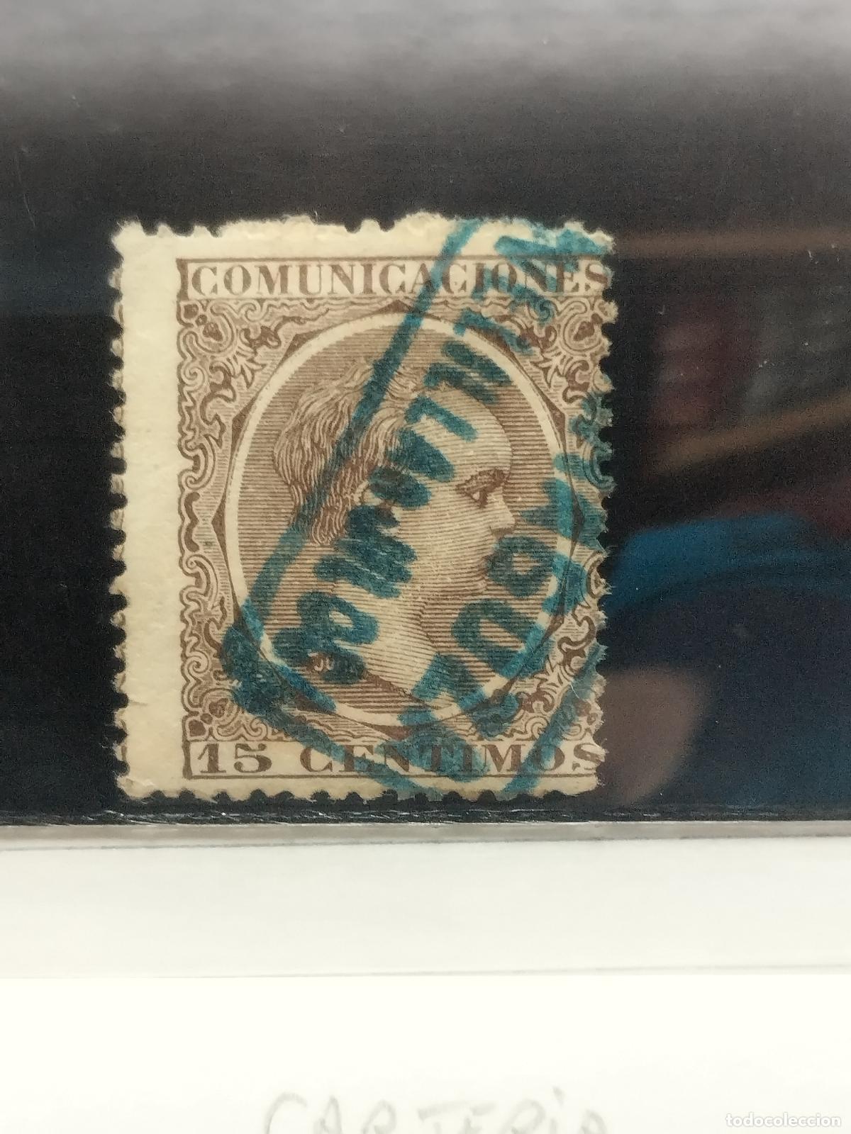 Timbres: BZB EDIFIL 219. ALFONSO XIII. PELON. CARTERIA DE VELILLA DE GILOCA. ZARAGOZA. LUJO.