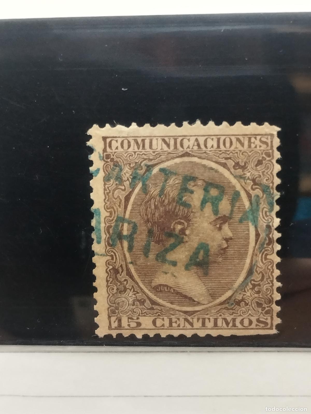 Stamps: BZB EDIFIL 219. ALFONSO XIII. PELON. CARTERIA DE ARIZA. ZARAGOZA. MUY BONITA.