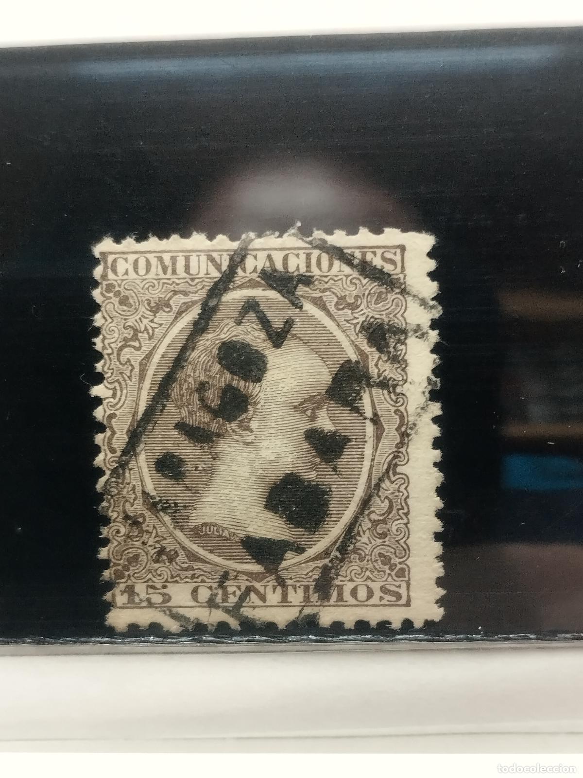 Francobolli: BZB EDIFIL 219. ALFONSO XIII. PELON. CARTERIA DE FABARA. ZARAGOZA. LUJO