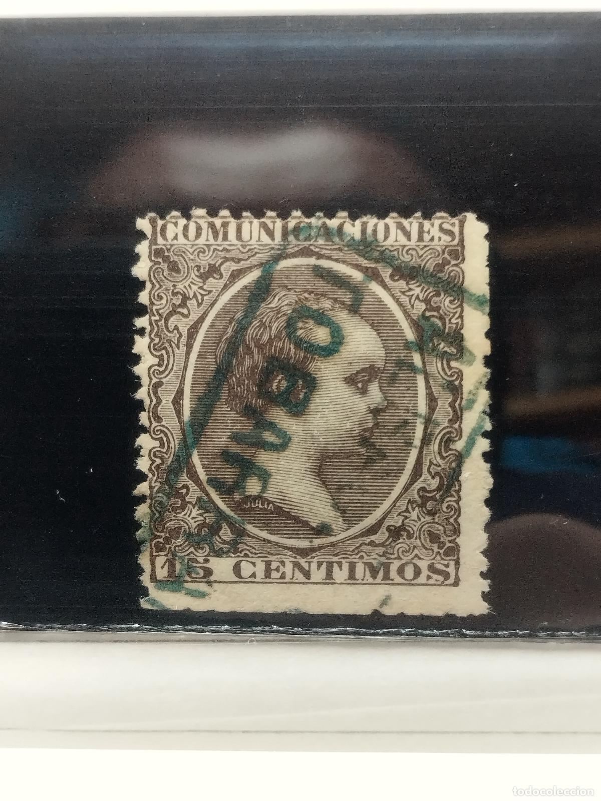 Francobolli: BZB EDIFIL 219. ALFONSO XIII. PELON. CARTERIA DE TOBARRA. ALBACETE. LUJO.