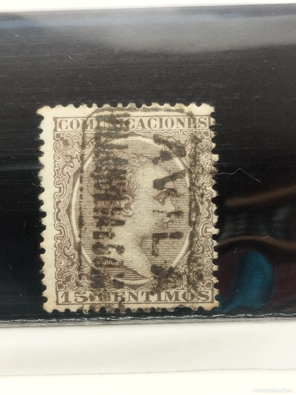 Francobolli: BZB EDIFIL 219. ALFONSO XIII. PELON. CARTERIA DE VILLANUEVA DE GOMEZ. AVILA. BONITA