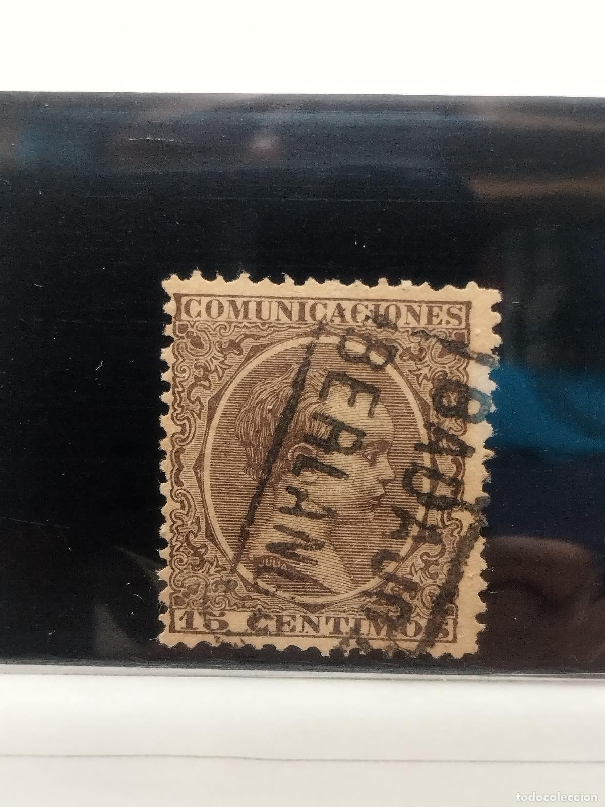 Francobolli: BZB EDIFIL 219. ALFONSO XIII. PELON. CARTERIA DE BERLANGA. BADAJOZ. MUY BONITA.