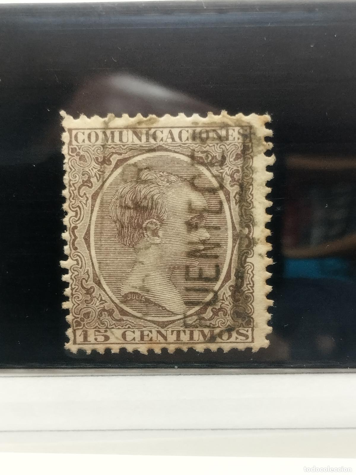 Francobolli: BZB EDIFIL 219. ALFONSO XIII. PELON. CARTERIA DE FUENTECEN. BURGOS. MUY BONITA