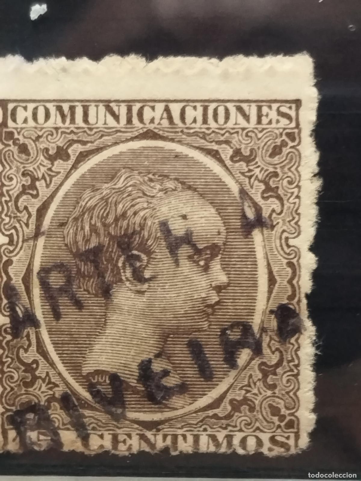 Stamps: BZB EDIFIL 219. ALFONSO XIII. PELON. CARTERIA DE RUVEIRA. CORU&Ntilde;A. LUJO