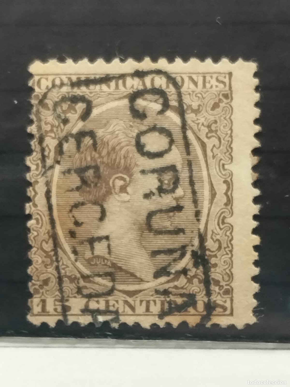 Stamps: BZB EDIFIL 219. ALFONSO XIII. PELON. CARTERIA DE CERCEDA. CORU&Ntilde;A. MUY BONITA Y RARISIMA