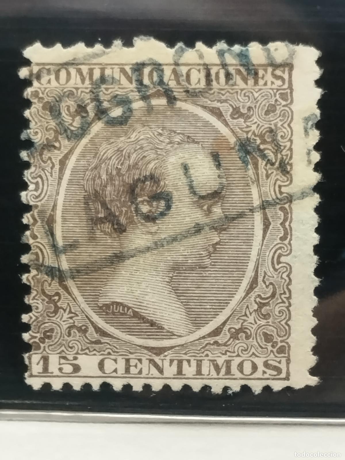 Francobolli: BZB EDIFIL 219. ALFONSO XIII. PELON. CARTERIA DE LAGUNA. LOGRO&Ntilde;O. LUJO.