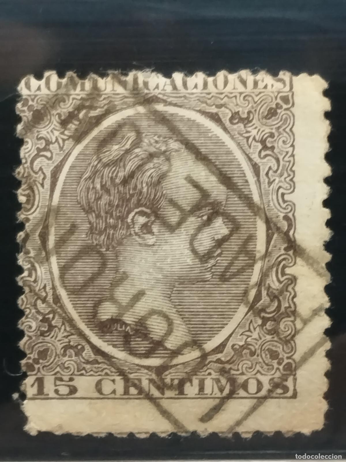 Briefmarken: BZB EDIFIL 219. ALFONSO XIII. PELON. CARTERIA DE PRADEJON. LOGRO&Ntilde;O. LUJO.