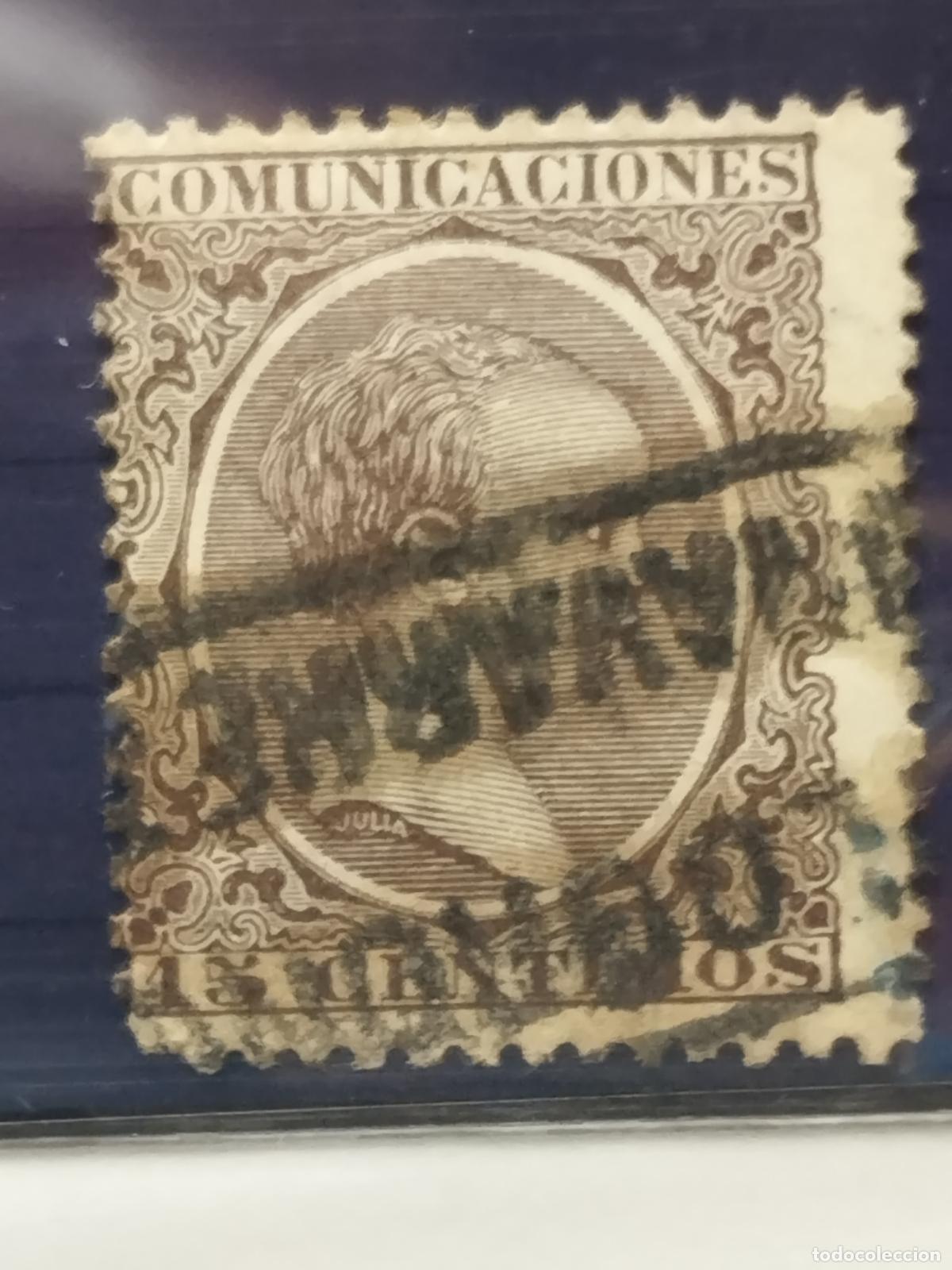 Francobolli: BZB EDIFIL 219. ALFONSO XIII. PELON. CARTERIA DE NAVARRETE. LOGRO&Ntilde;O. MUY BONITA..
