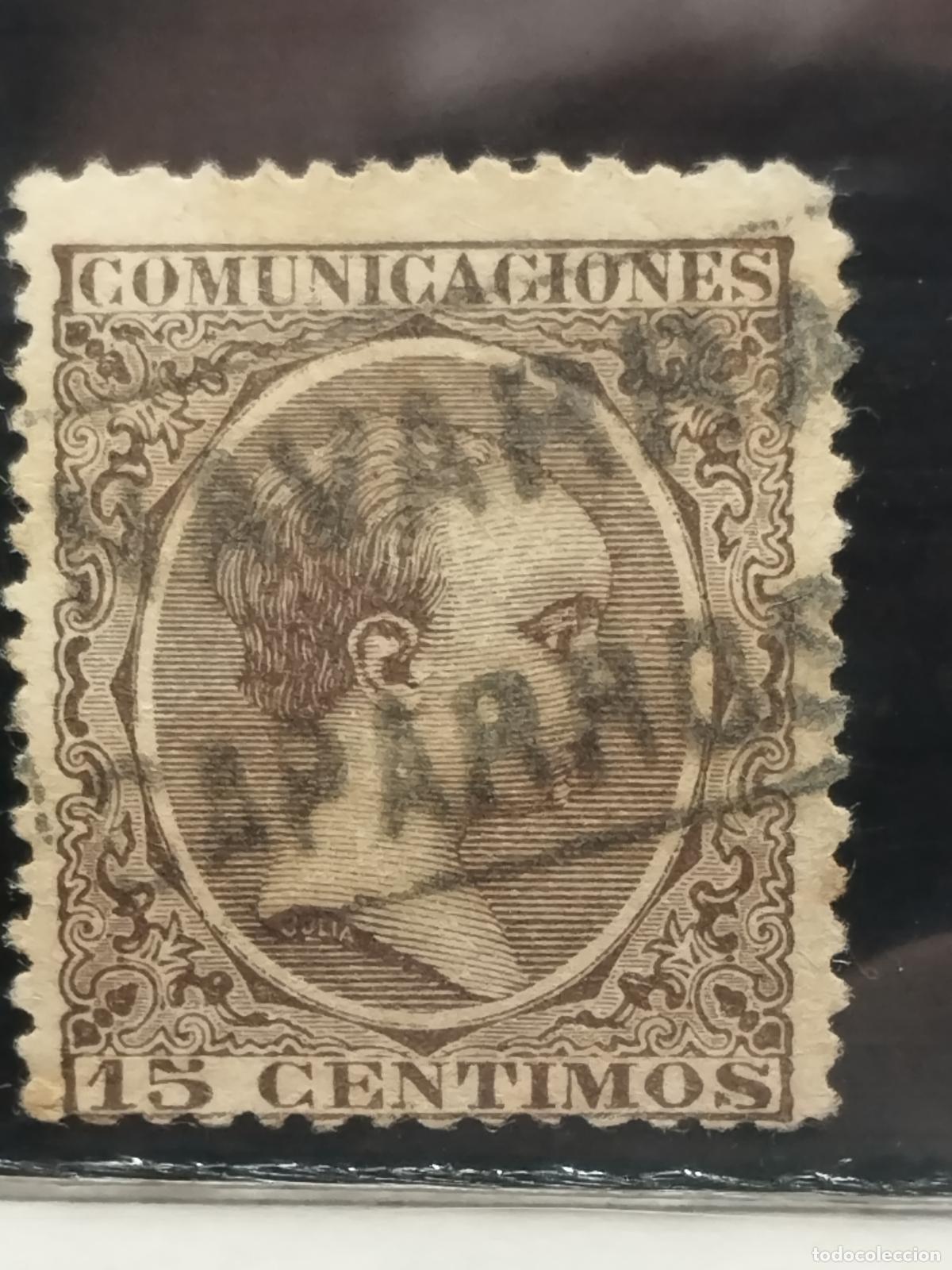 Timbres: BZB EDIFIL 219. ALFONSO XIII. PELON. CARTERIA DE CAPARROSO. NAVARRA. MUY BONITA.