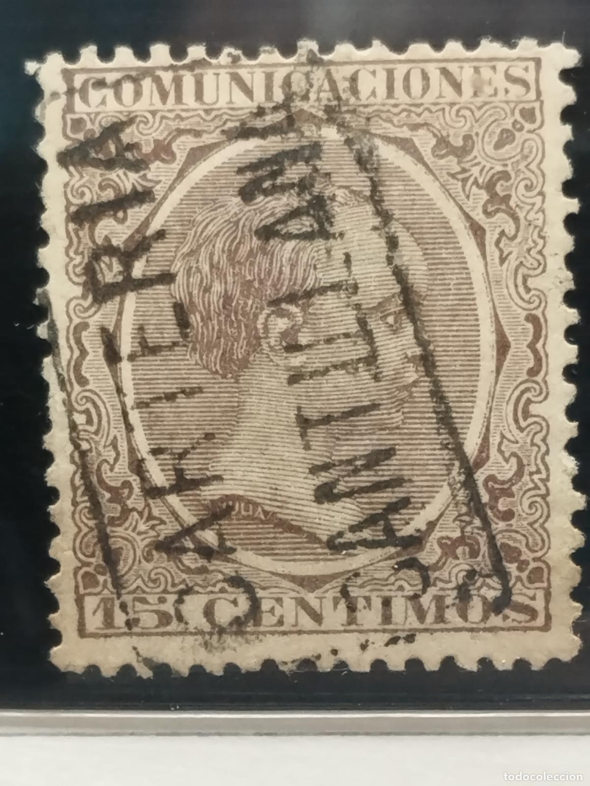 Francobolli: BZB EDIFIL 219. ALFONSO XIII. PELON. CARTERIA DE SANTILLANA. SANTANDER. MUY BONITA