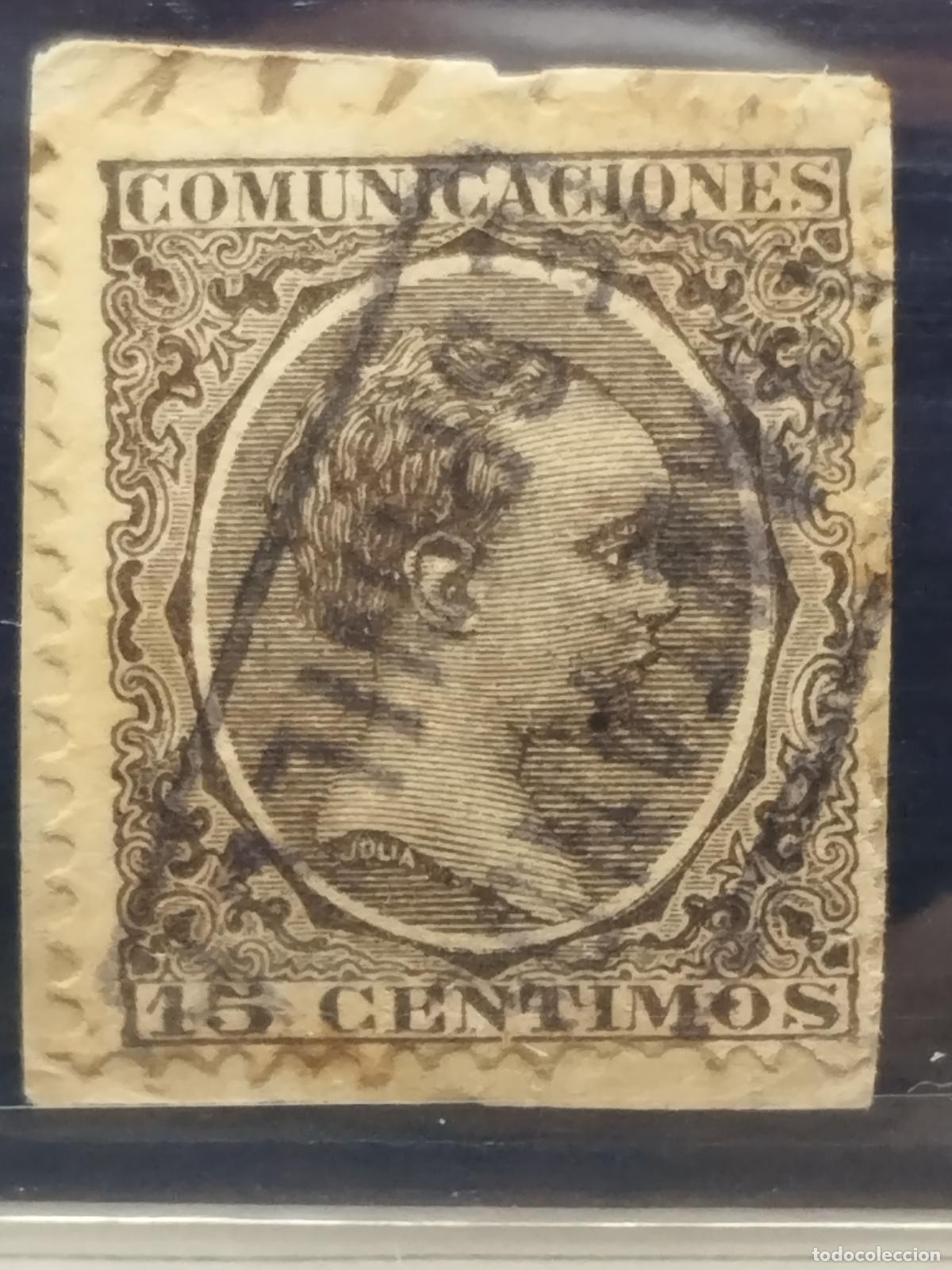 Selos: BZB EDIFIL 219. ALFONSO XIII. PELON. CARTERIA DE ESPINILLA. SANTANDER. MUY BONITA