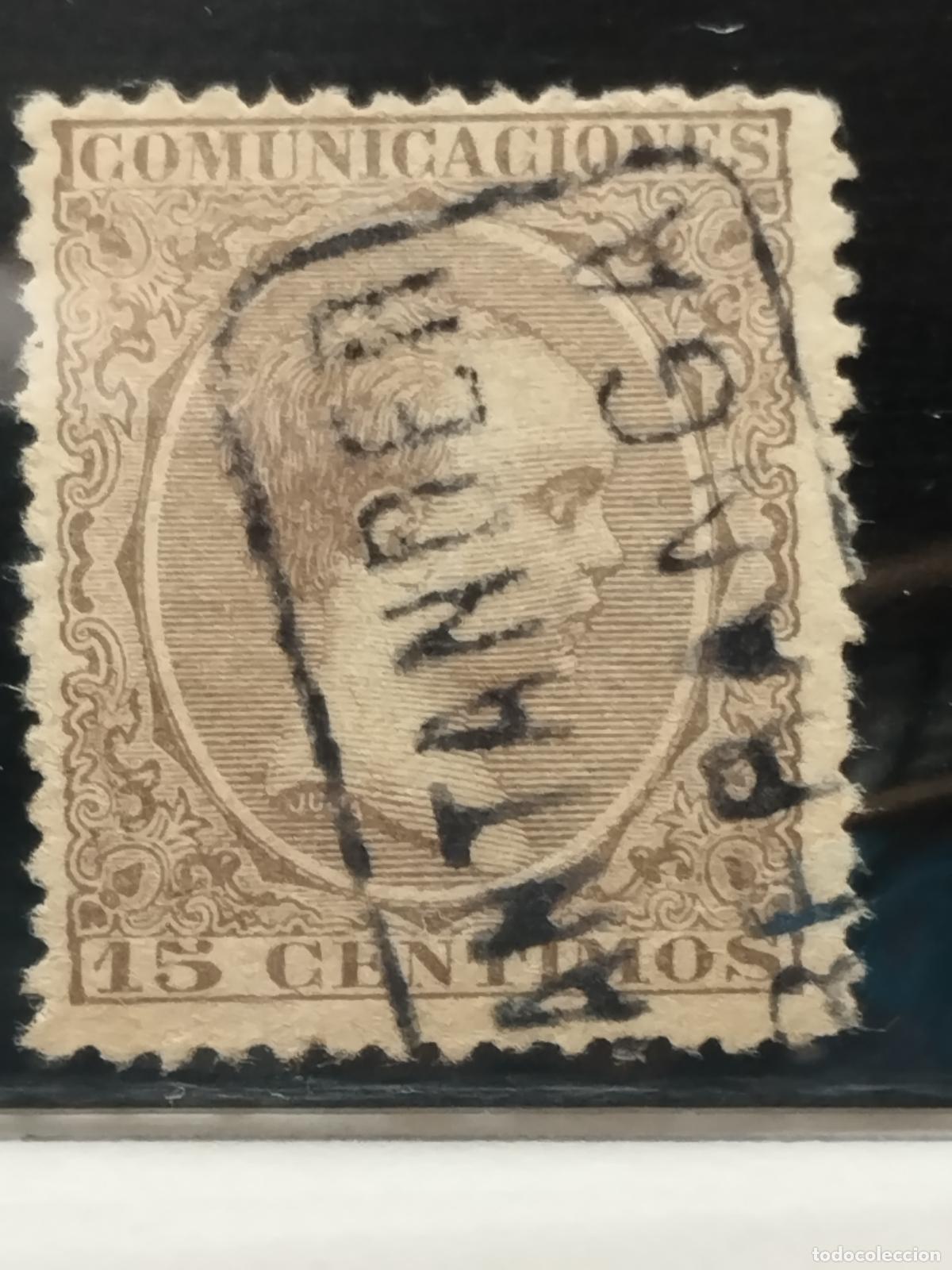 Francobolli: BZB EDIFIL 219. ALFONSO XIII. PELON. CARTERIA DE BERANGA. SANTANDER. MUY BONITA