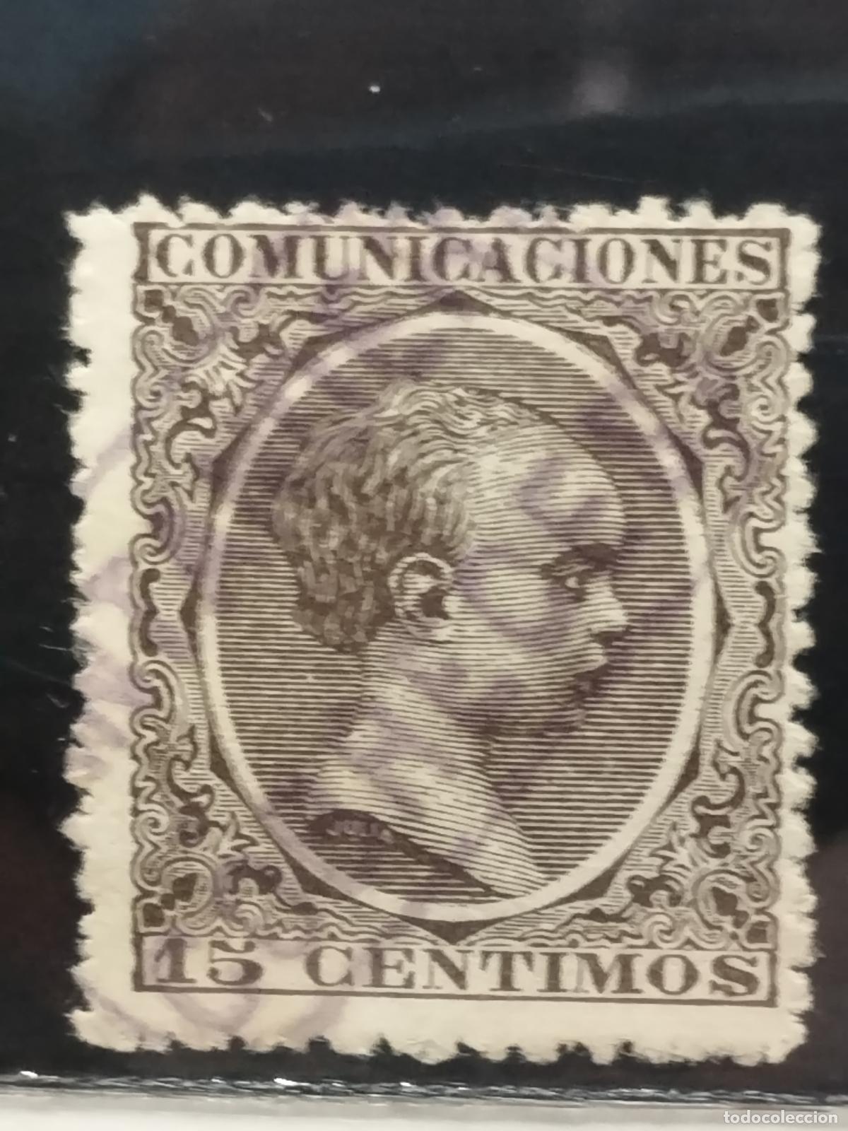 Francobolli: BZB EDIFIL 219. ALFONSO XIII. PELON. CARTERIA DE COBRECES. SANTANDER. BONITA