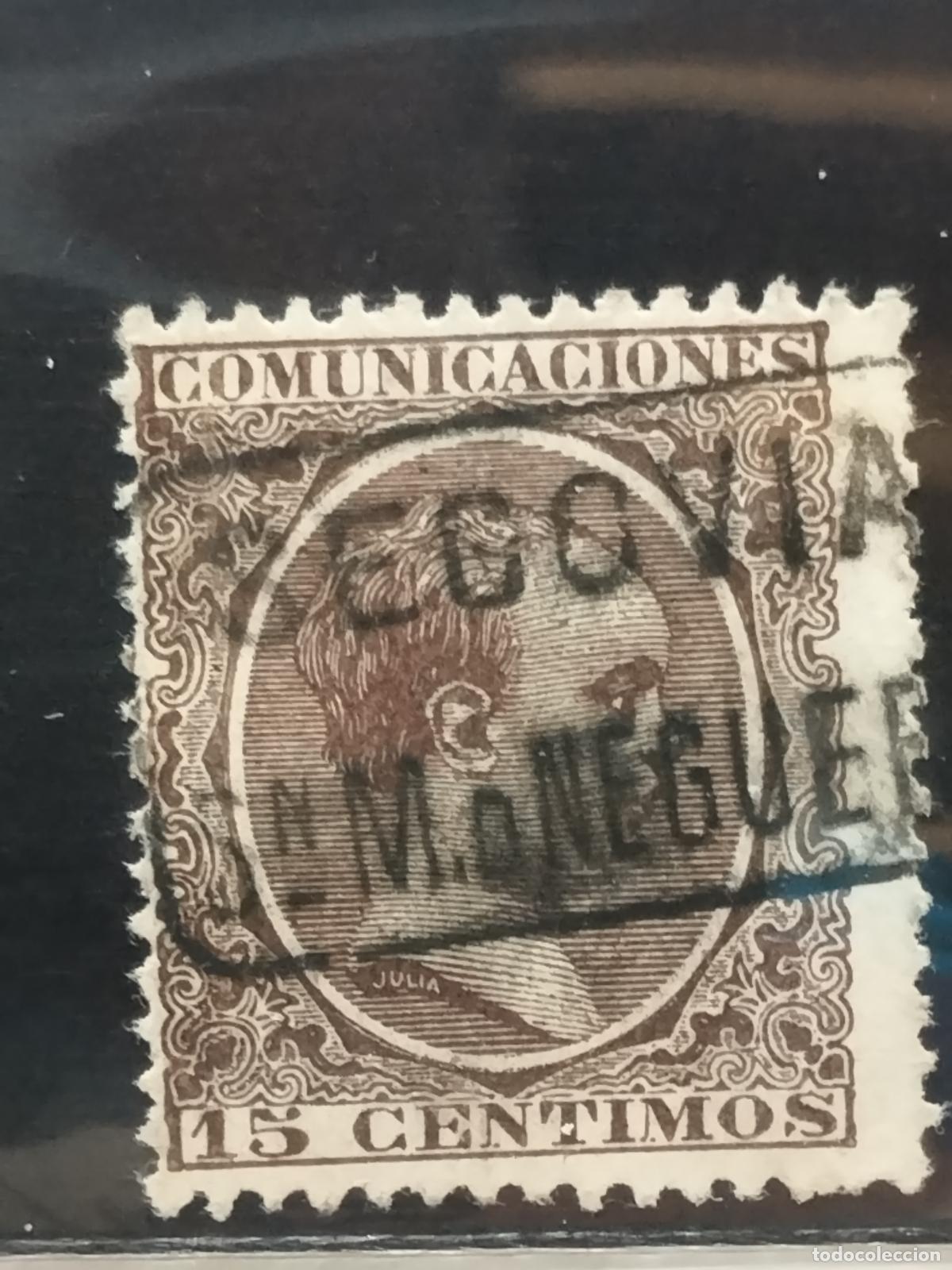 Timbres: BZB EDIFIL 219. ALFONSO XIII. PELON. CARTERIA DE SAN MIGUEL DE NEGUERA. SEGOVIA. MUY BONITA