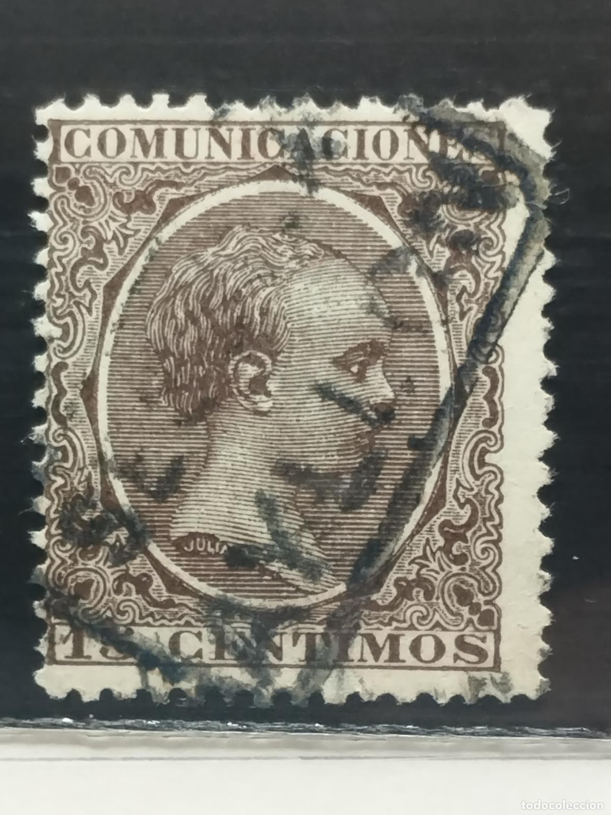Briefmarken: BZB EDIFIL 219. ALFONSO XIII. PELON. CARTERIA DE AYLLON. SEGOVIA. MUY BONITA