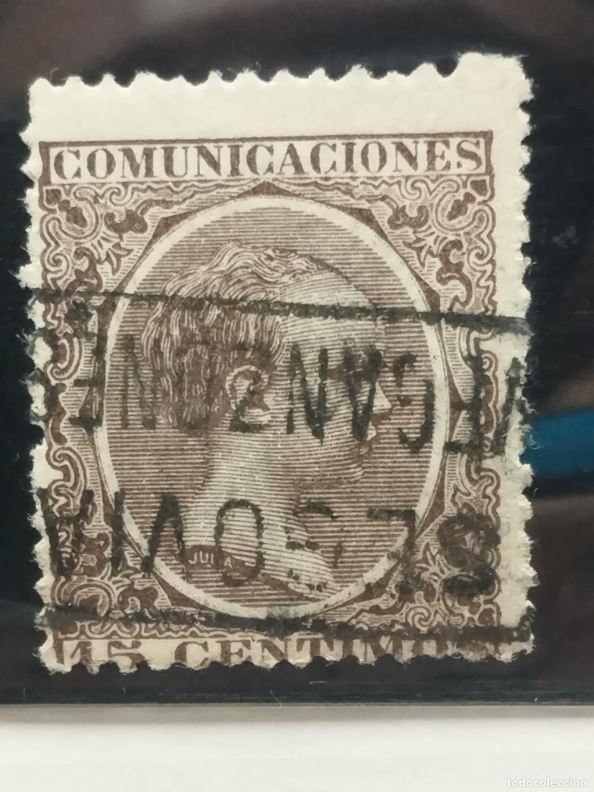 Stamps: BZB EDIFIL 219. ALFONSO XIII. PELON. CARTERIA DE VEGANZONES. SEGOVIA. MUY BONITA Y RARA.