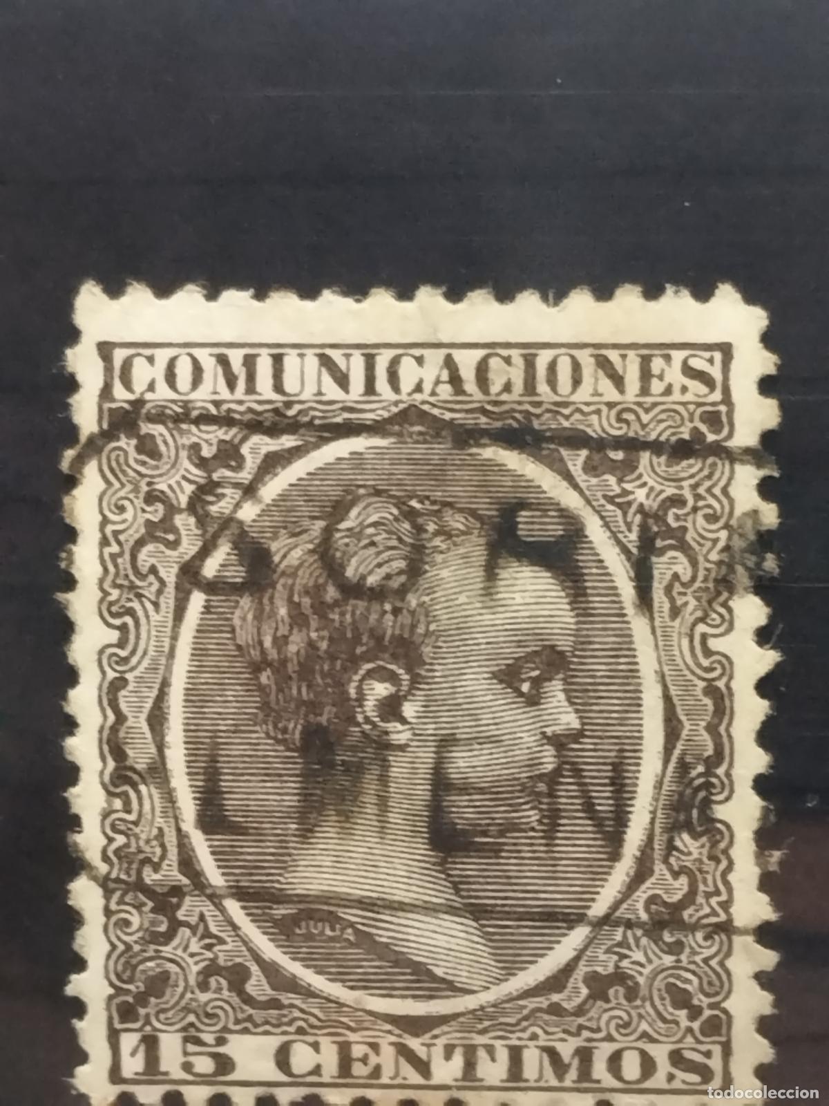 Stamps: BZB EDIFIL 219. ALFONSO XIII. PELON. CARTERIA DE ALMENAR. SORIA. BONITA Y RARISIMA