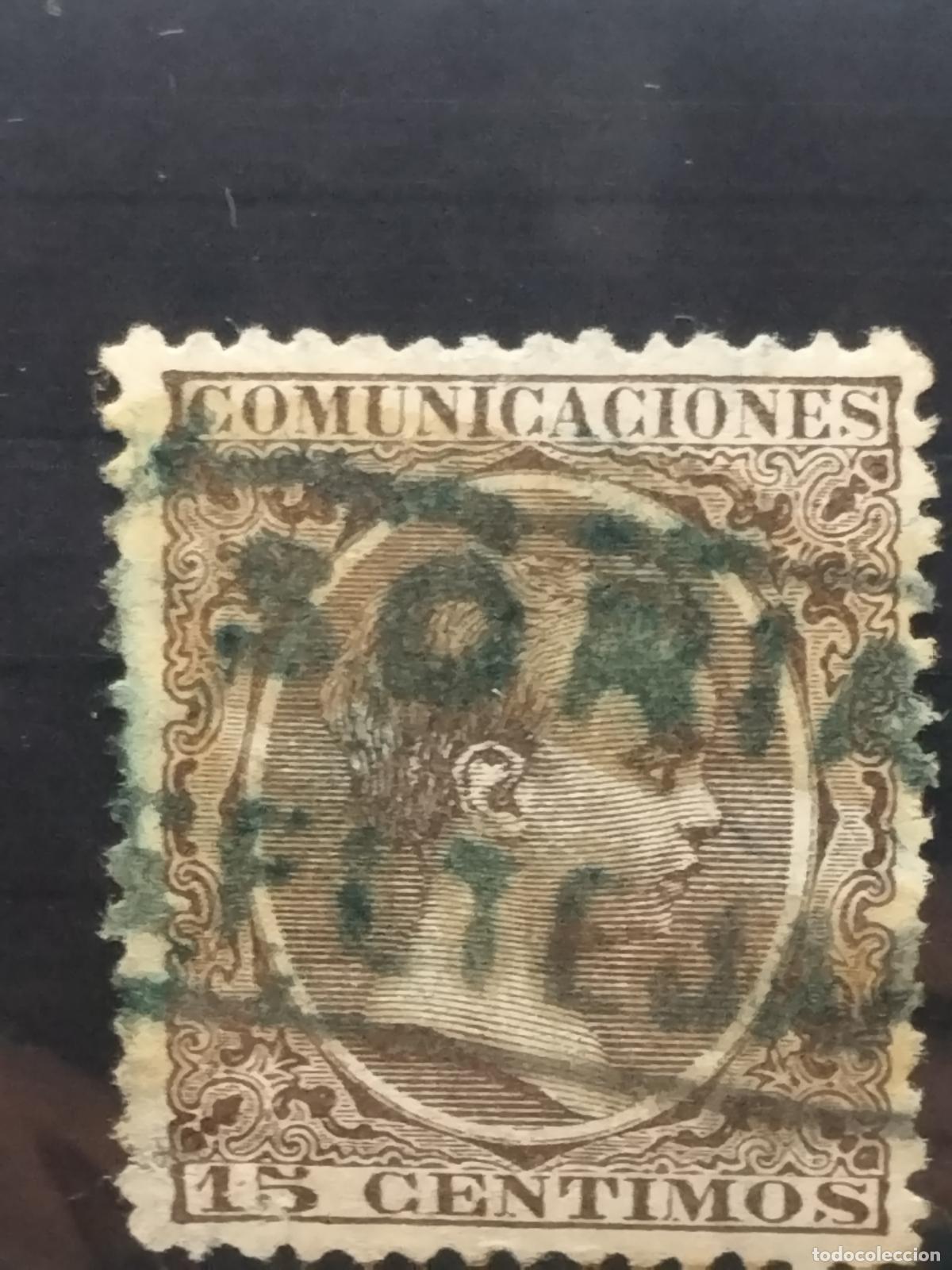 Briefmarken: BZB EDIFIL 219. ALFONSO XIII. PELON. CARTERIA DE BERTEJAR. SORIA. MUY BONITA.