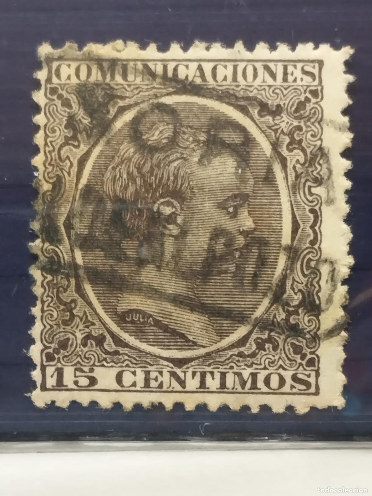 Francobolli: BZB EDIFIL 219. ALFONSO XIII. PELON. CARTERIA DE ALDEALPOZO. SORIA. MUY BONITA.
