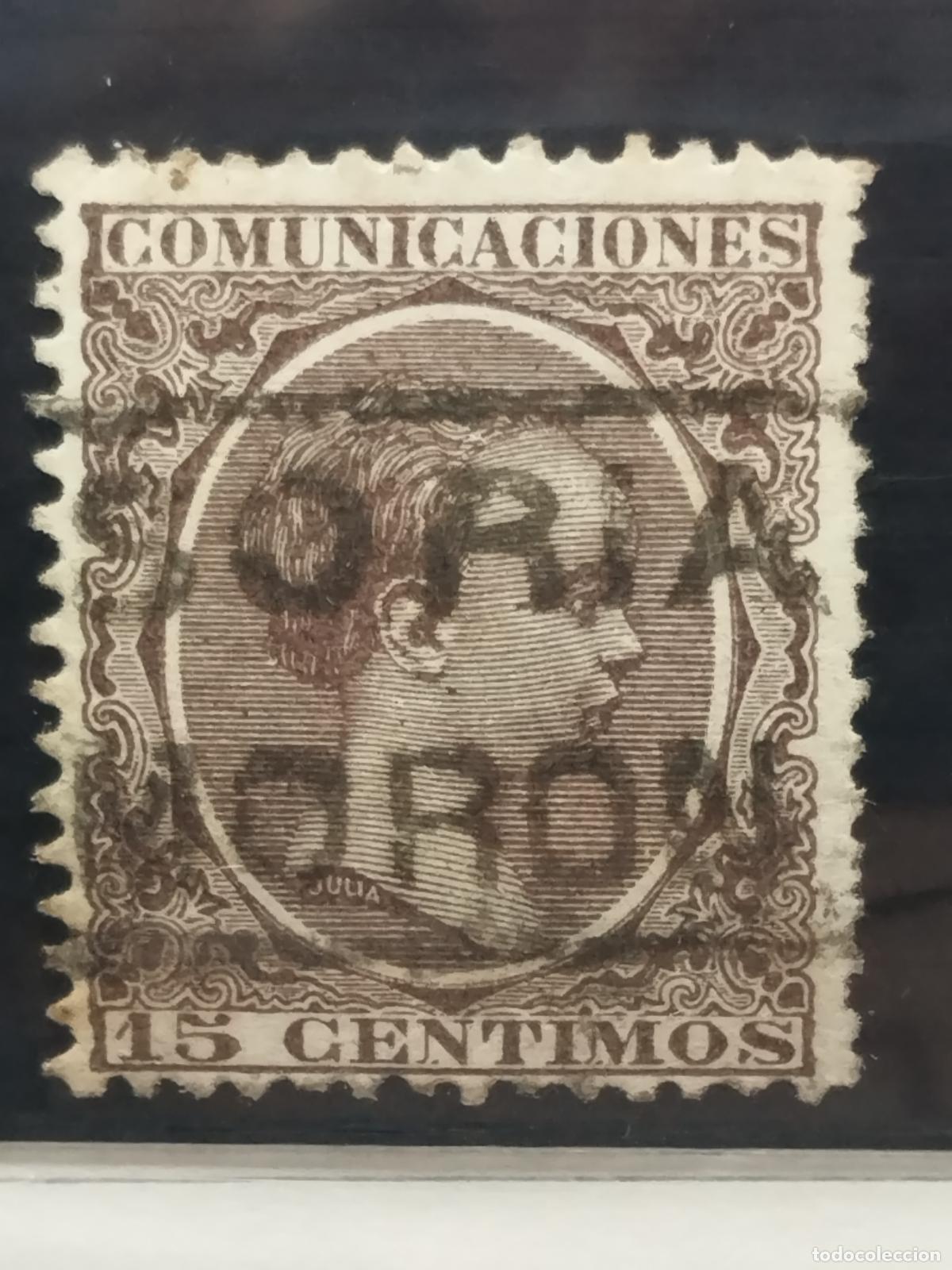 Stamps: BZB EDIFIL 219. ALFONSO XIII. PELON. CARTERIA DE MORON. SORIA. LUJO.