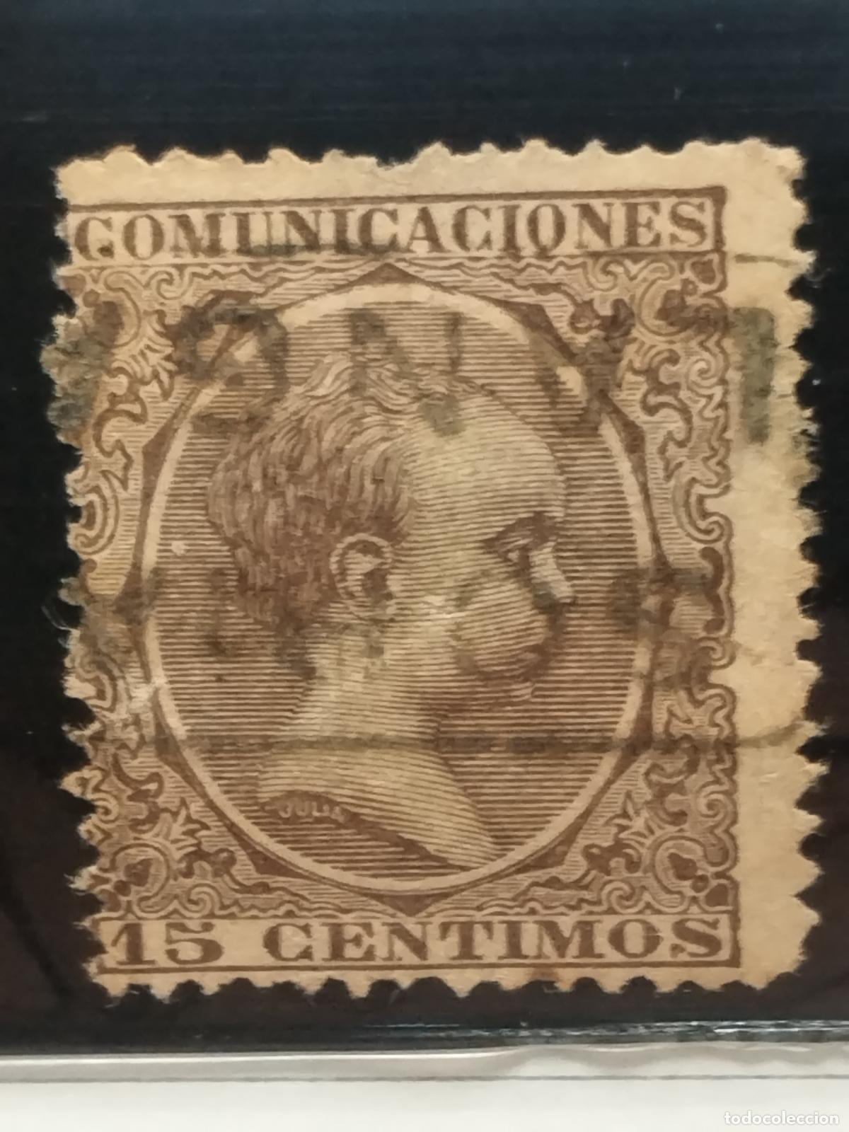 Francobolli: BZB EDIFIL 219. ALFONSO XIII. PELON. CARTERIA DE LANGA. SORIA. MUY BONITA.
