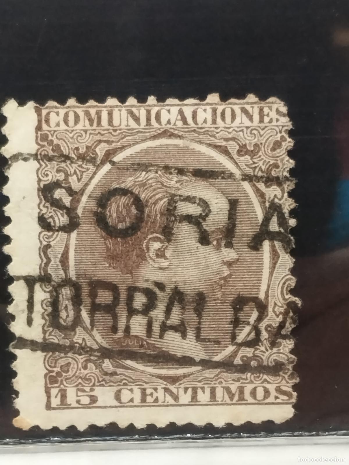 Stamps: BZB EDIFIL 219. ALFONSO XIII. PELON. CARTERIA DE TORRALBA. SORIA. LUJO Y MUY RARA.