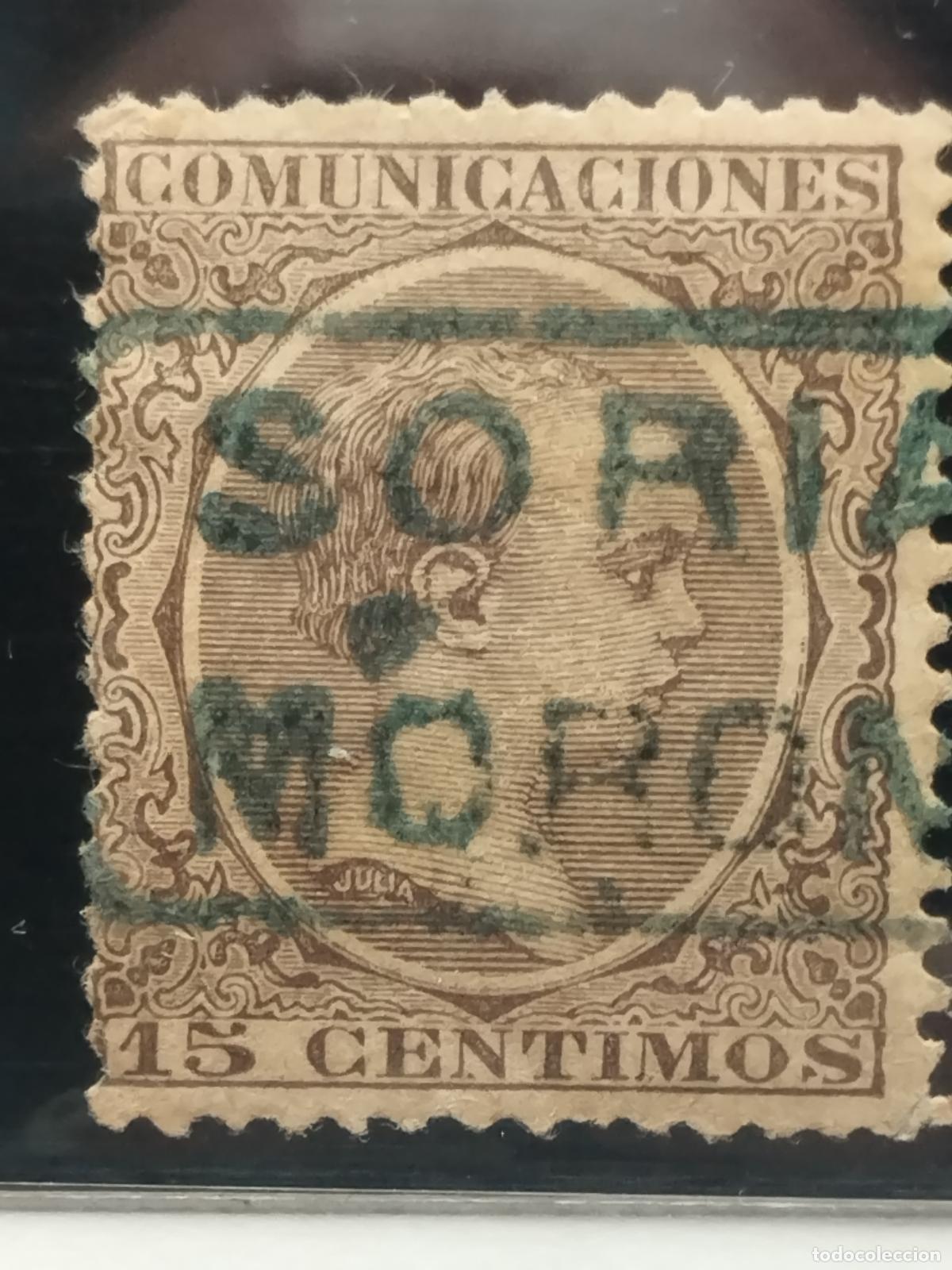 Timbres: BZB EDIFIL 219. ALFONSO XIII. PELON. CARTERIA DE MORON. SORIA. MUY BONITA.