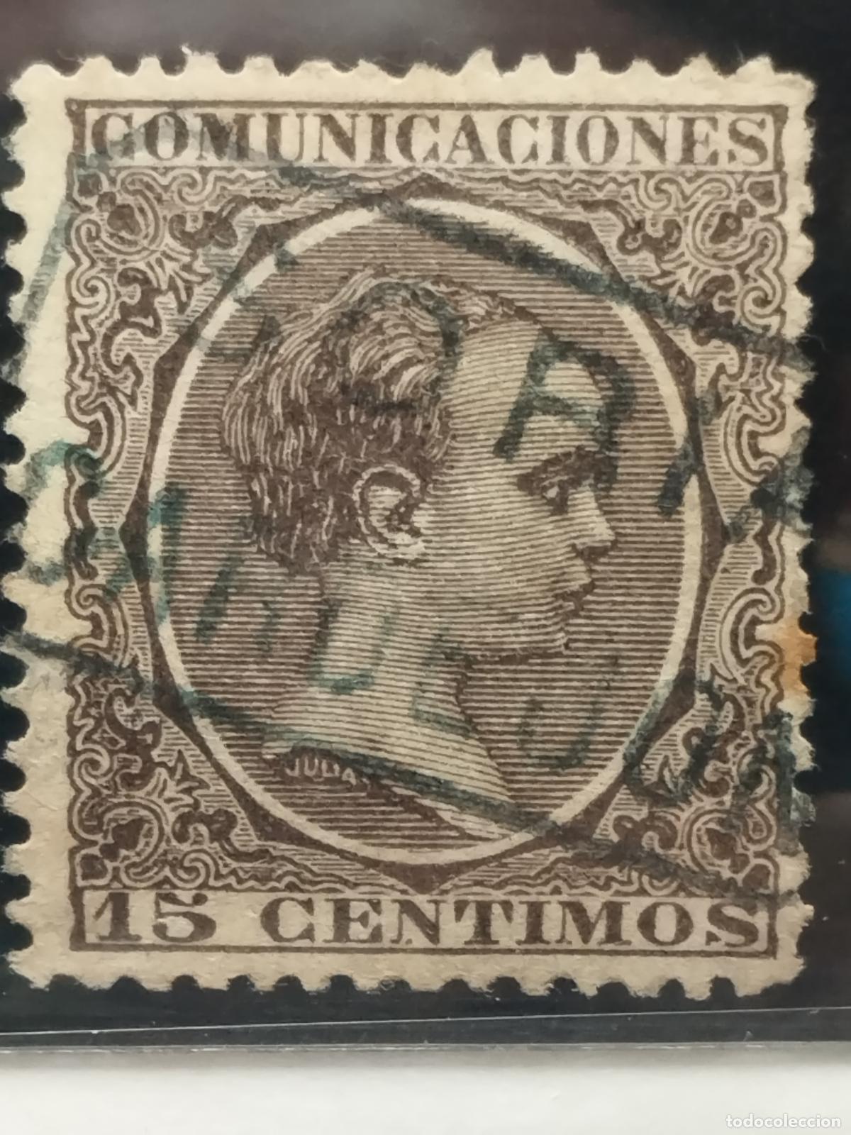 Stamps: BZB EDIFIL 219. ALFONSO XIII. PELON. CARTERIA DE CARDEJON. SORIA. RARISIMA.
