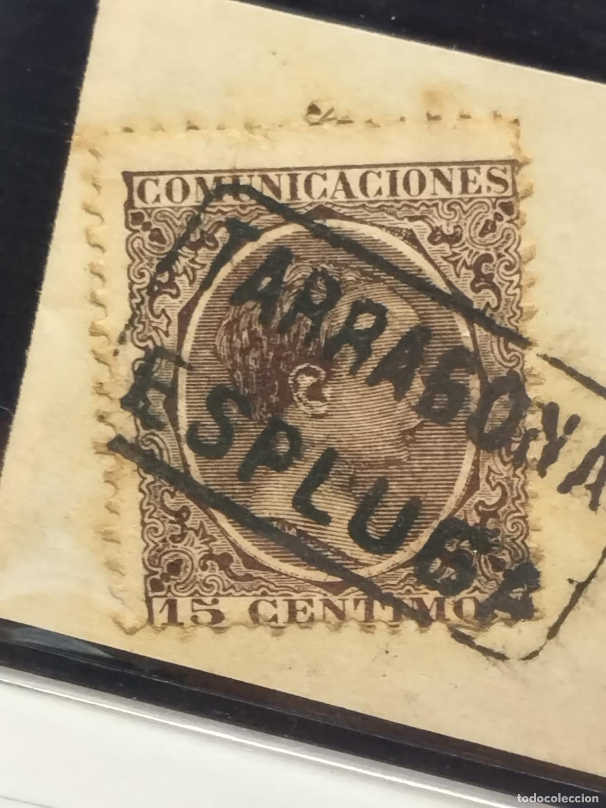 Stamps: BZB EDIFIL 219. ALFONSO XIII. PELON. CARTERIA DE ESPLUGA. TARRAGONA. LUJO
