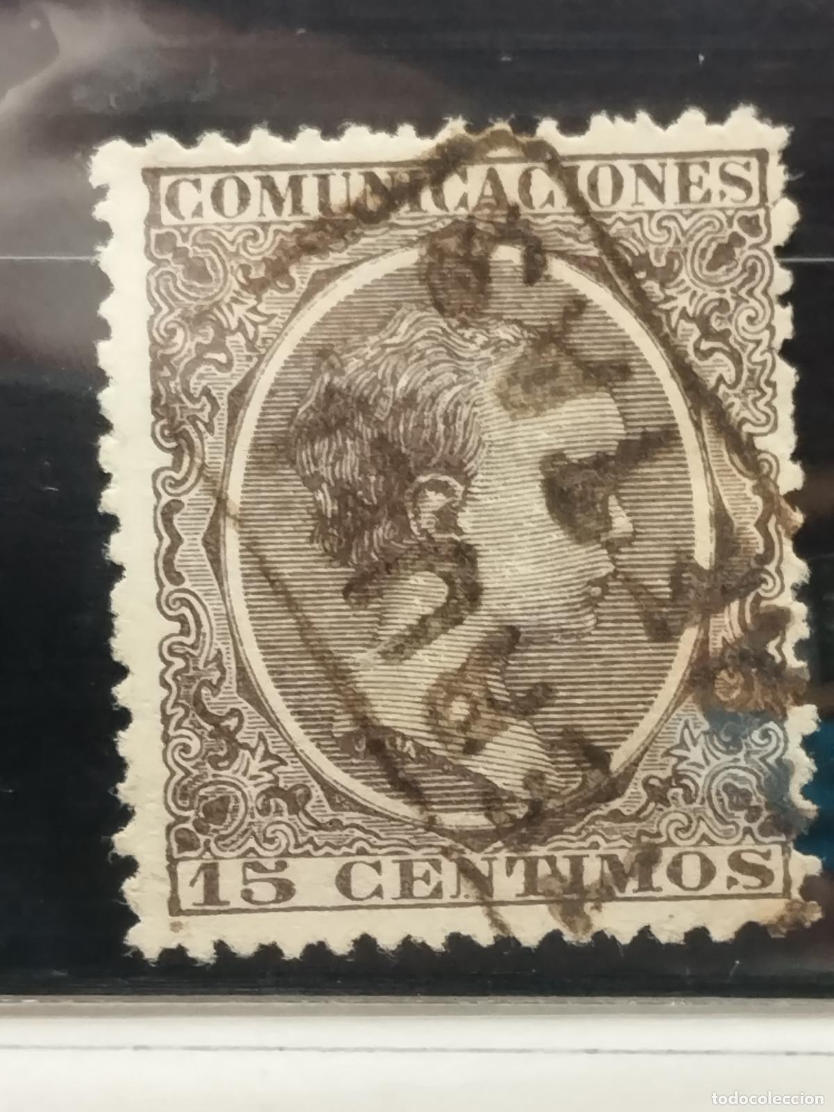Stamps: BZB EDIFIL 219. ALFONSO XIII. PELON. CARTERIA DE CRETAS. TERUEL. MUY BONITA Y RARA.