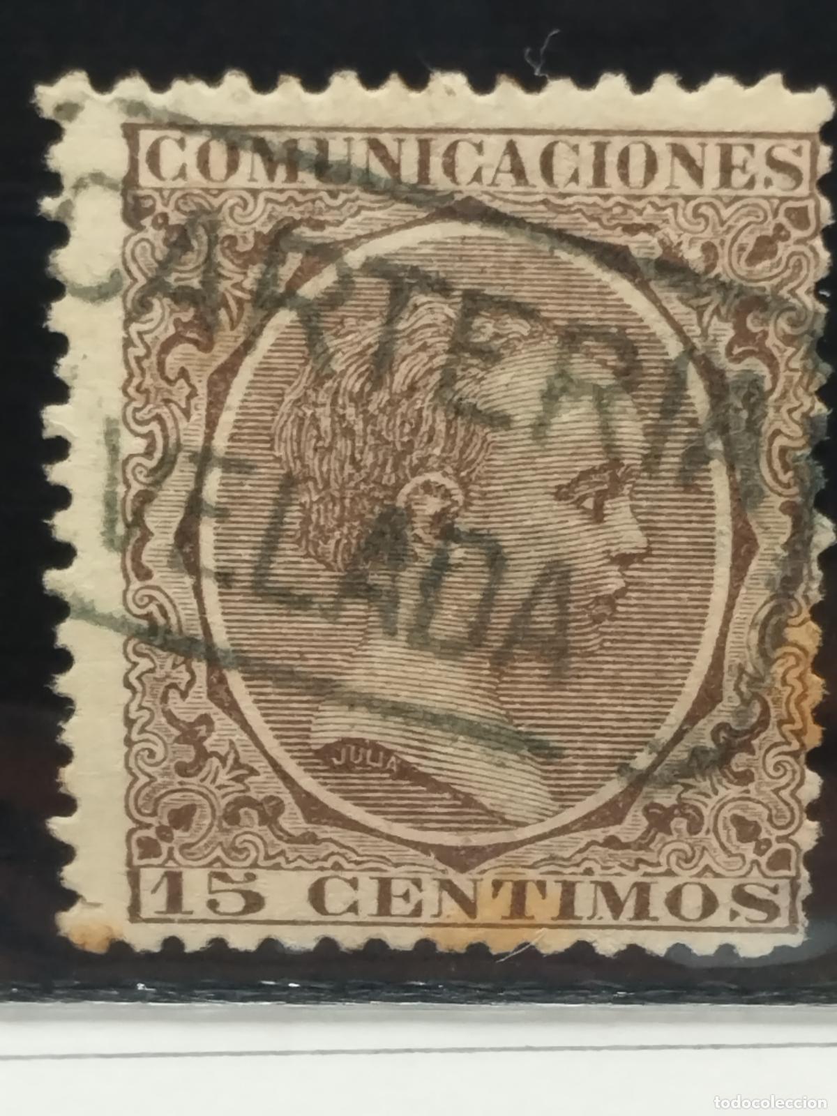 Stamps: BZB EDIFIL 219. ALFONSO XIII. PELON. CARTERIA DE VELADA. TOLEDO. LUJO.
