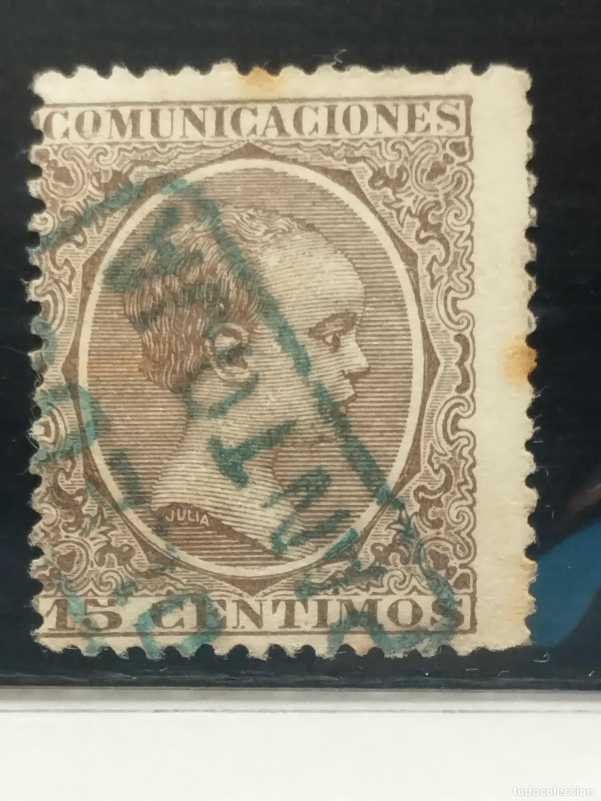 Francobolli: BZB EDIFIL 219. ALFONSO XIII. PELON. CARTERIA DE PANTOJA. TOLEDO. MUY BONITA.