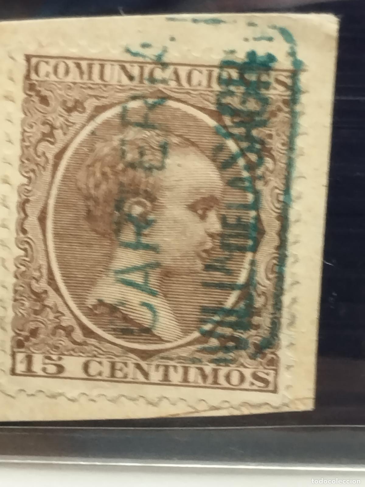 Stamps: BZB EDIFIL 219. ALFONSO XIII. PELON. CARTERIA DE VILLANUEVA DE LA SAGRA. TOLEDO. LUJO.