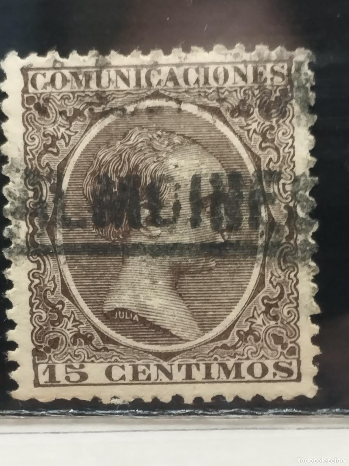 Stamps: BZB EDIFIL 219. ALFONSO XIII. PELON. CARTERIA DE ALMOINES. VALENCIA. LUJO.