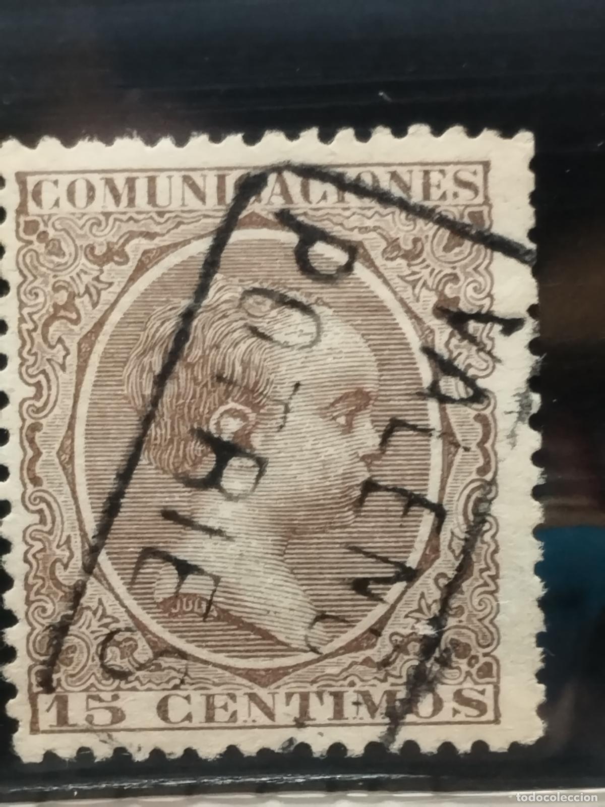 Stamps: BZB EDIFIL 219. ALFONSO XIII. PELON. CARTERIA DE POTRIES. VALENCIA. MUY BONITA.