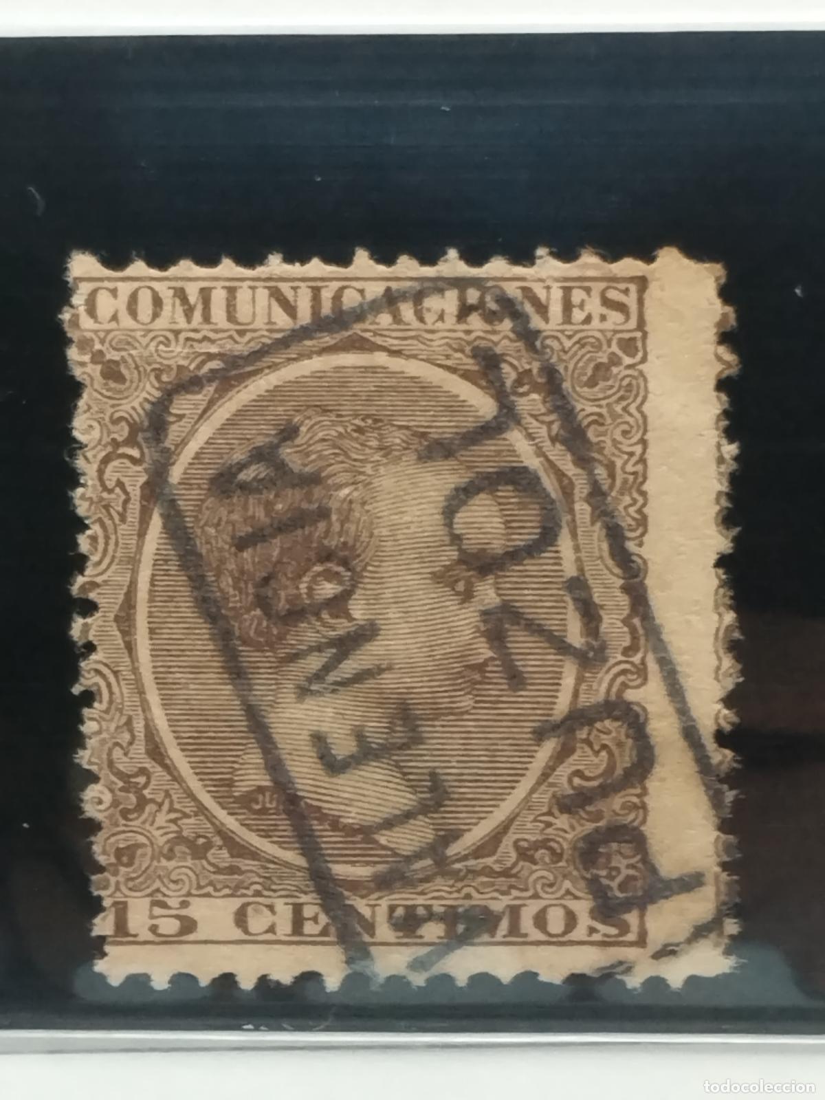 Francobolli: BZB EDIFIL 219. ALFONSO XIII. PELON. CARTERIA DE PUZOL. VALENCIA. LUJO.