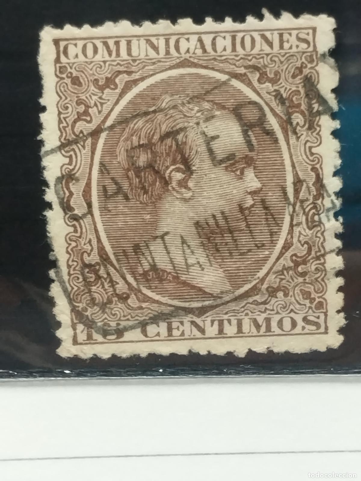 Selos: BZB EDIFIL 219. ALFONSO XIII. PELON. CARTERIA DE QUINTANILLA ABAJO. VALLADOLID. MUY BONITA.