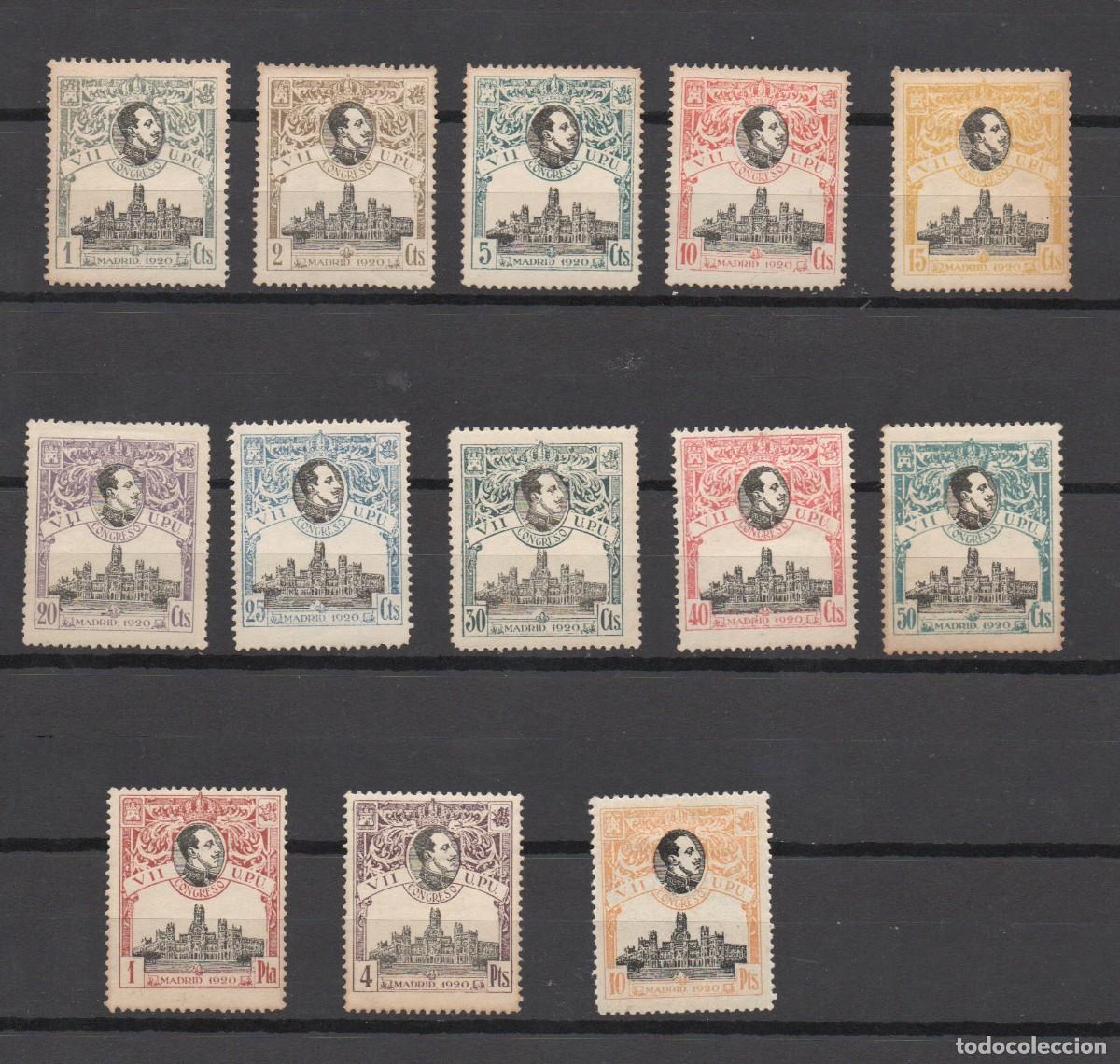 Sellos: A&Ntilde;O 1920 EDIFIL 297/309** VII CONGRESO DE LA U.P.U.