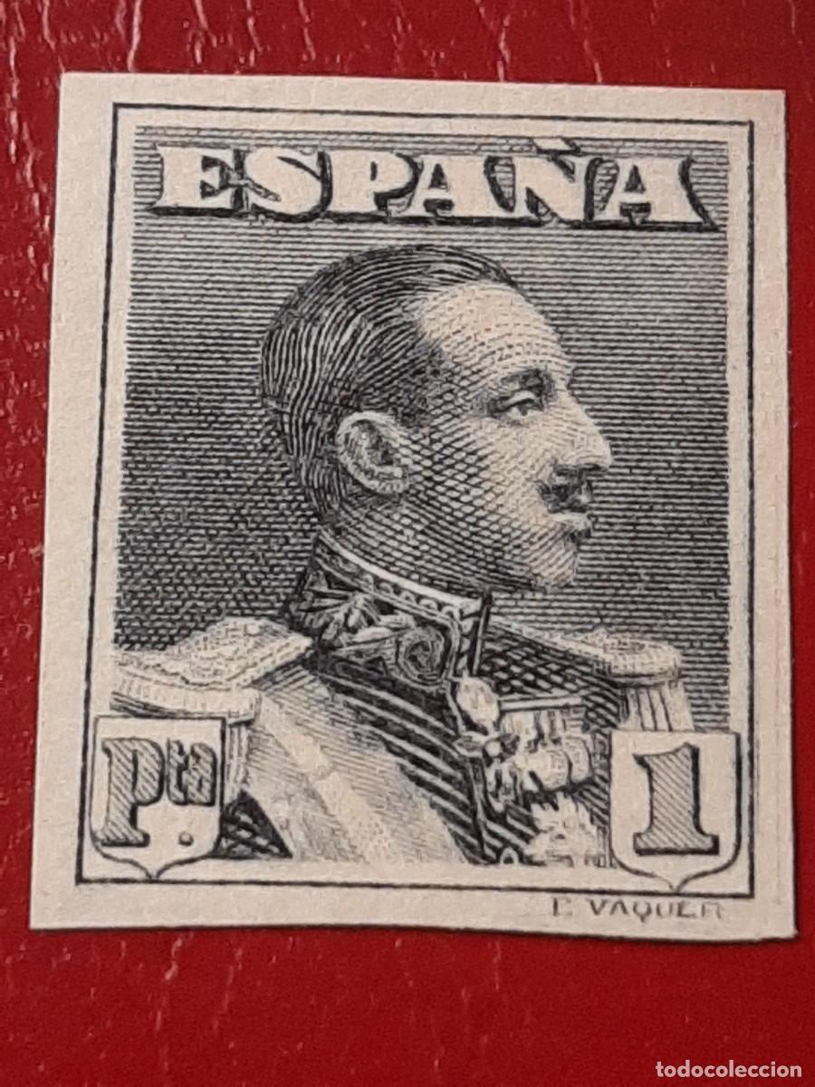 Stamps: Edifil 321 sin dentar. Alfonso XIII tipo Vaquer.